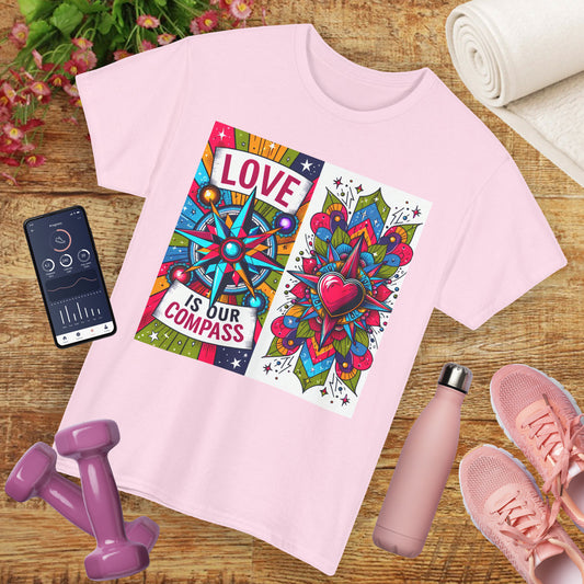 🧭HeartNorth Heavy Cotton Tee - Let Love Be the Way