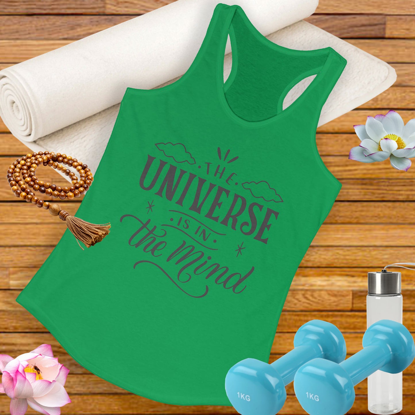 "The Universe Is in the Mind" - Cosmic Consciousness Women's Racerback Tank Top