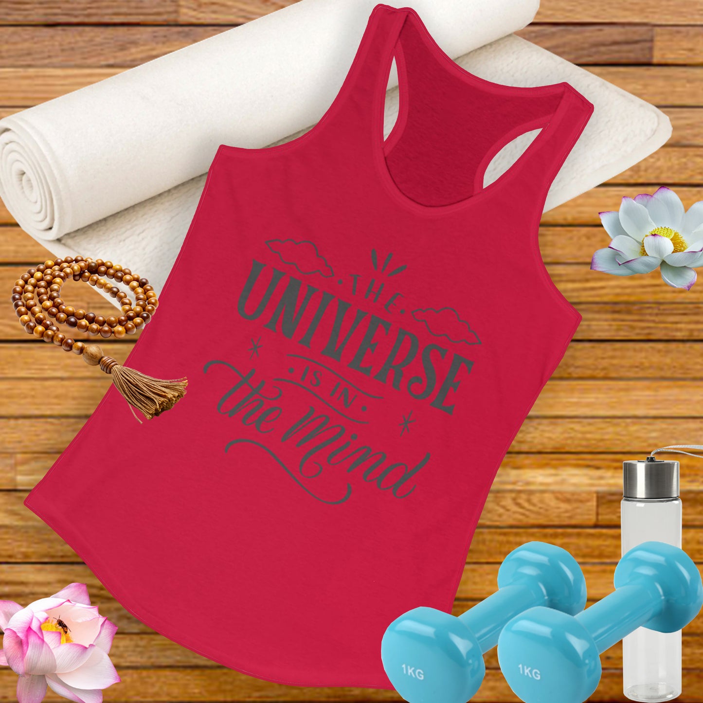 "The Universe Is in the Mind" - Cosmic Consciousness Women's Racerback Tank Top