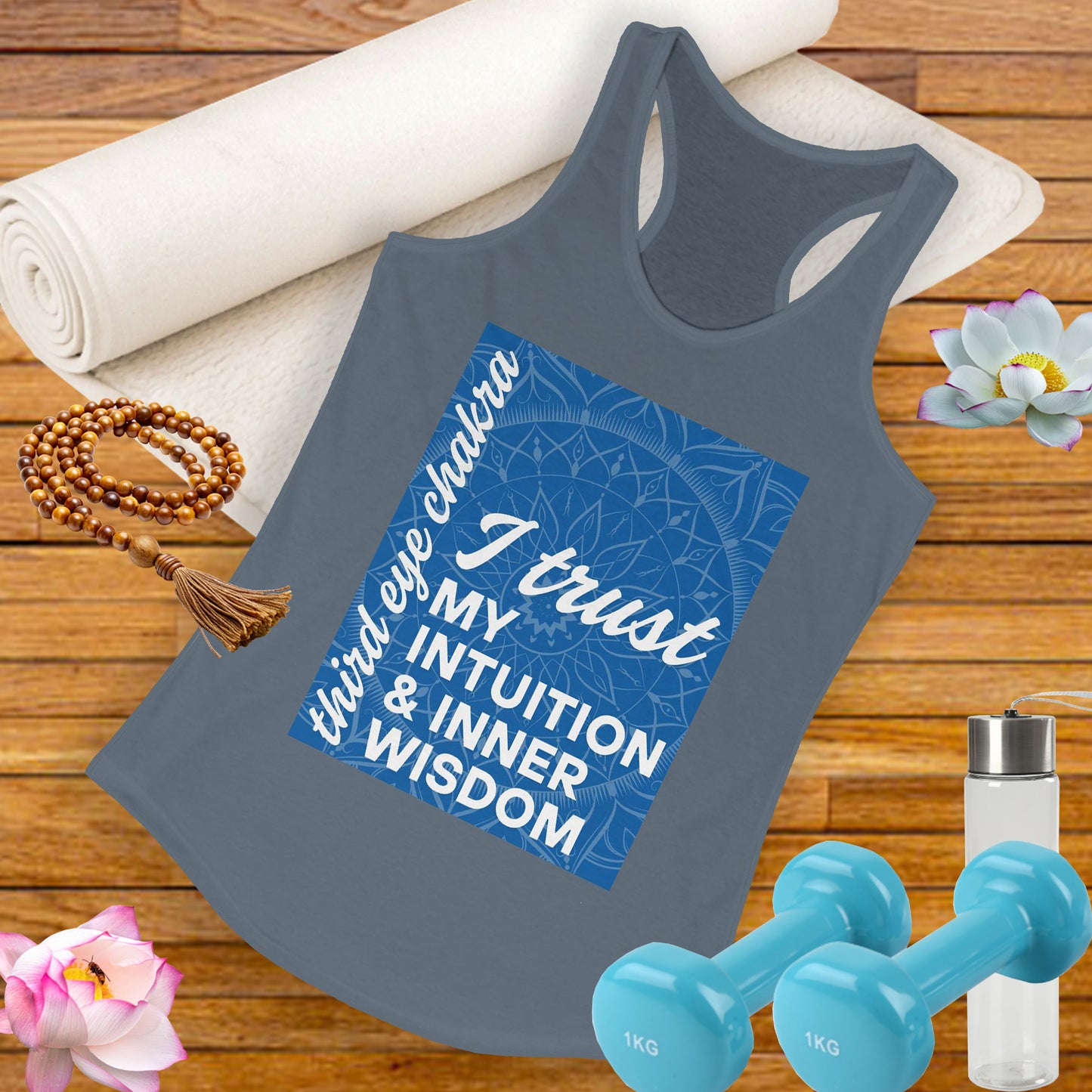 Inner Vision - Third Eye/Ajna Chakra Affirmation Racerback Tank Top