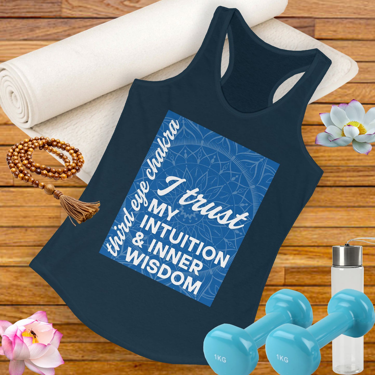 Inner Vision - Third Eye/Ajna Chakra Affirmation Racerback Tank Top
