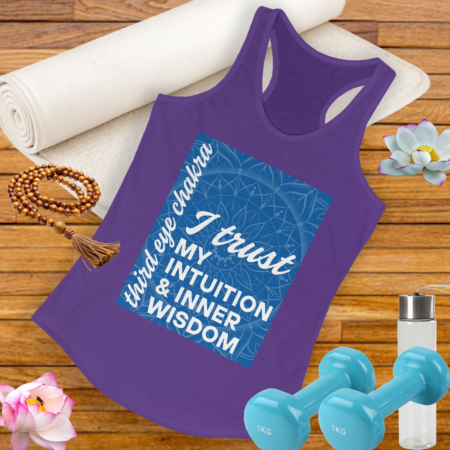 Inner Vision - Third Eye/Ajna Chakra Affirmation Racerback Tank Top
