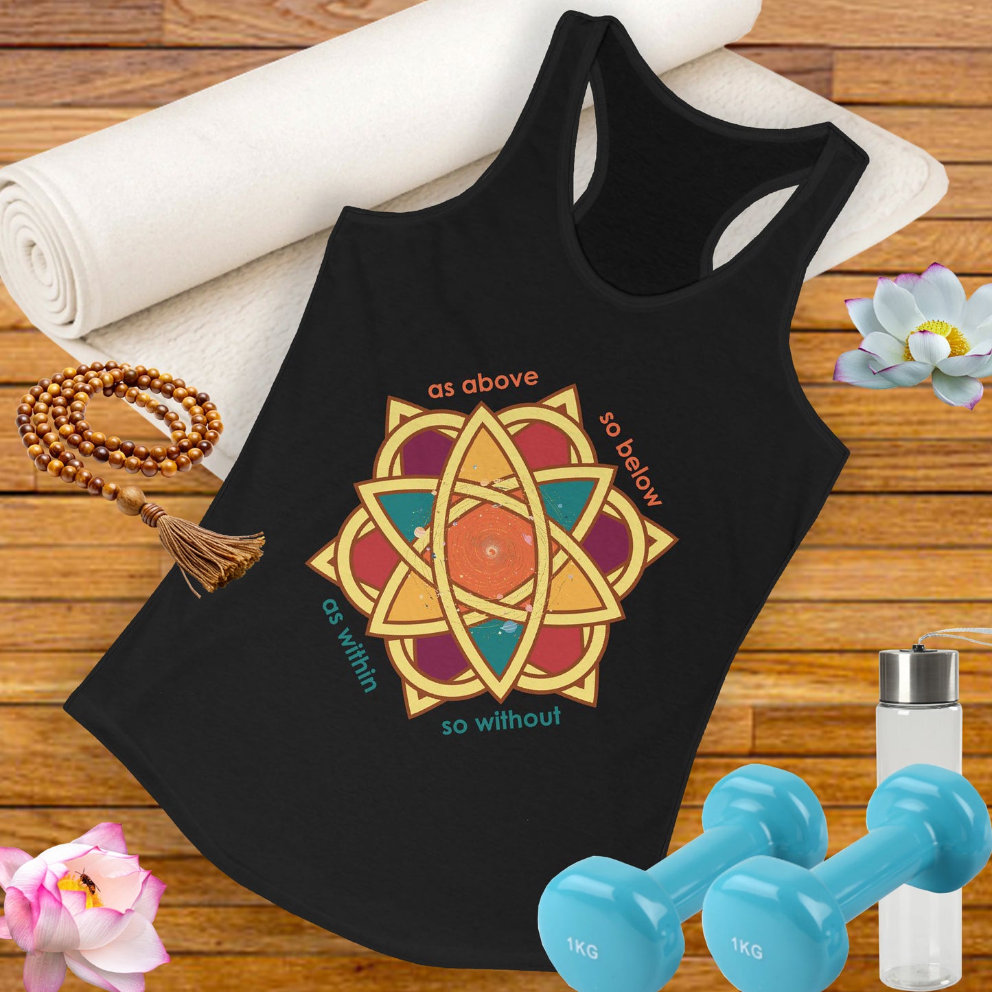 "As Within, So Without" Sri Yantra Racerback Tank Top