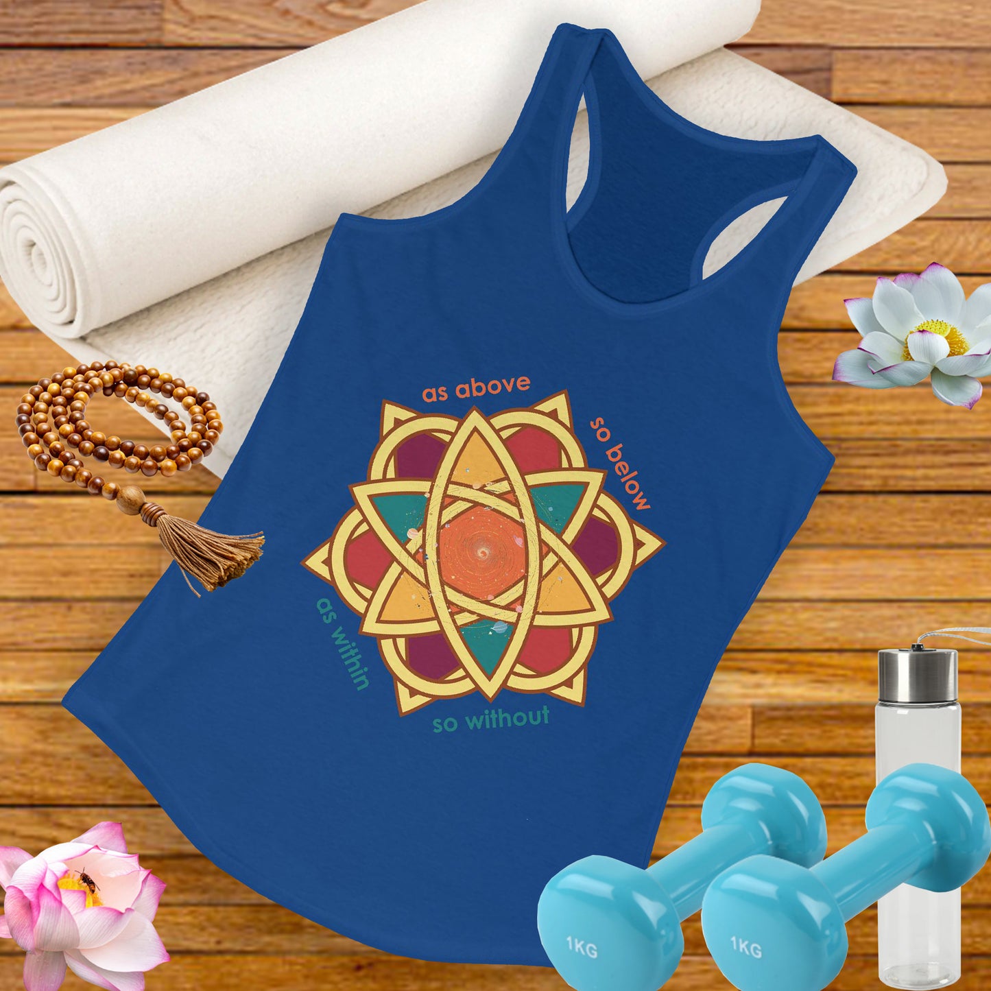 "As Within, So Without" Sri Yantra Racerback Tank Top