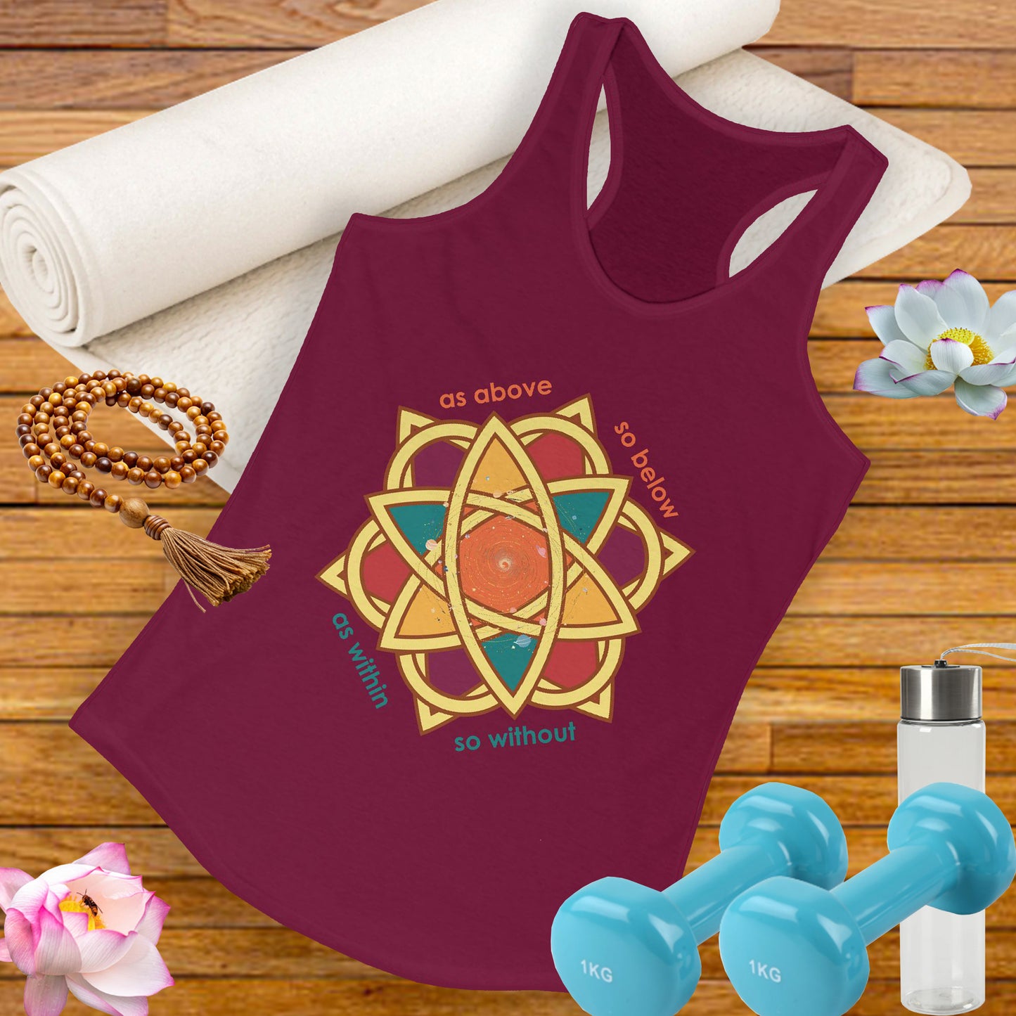 "As Within, So Without" Sri Yantra Racerback Tank Top