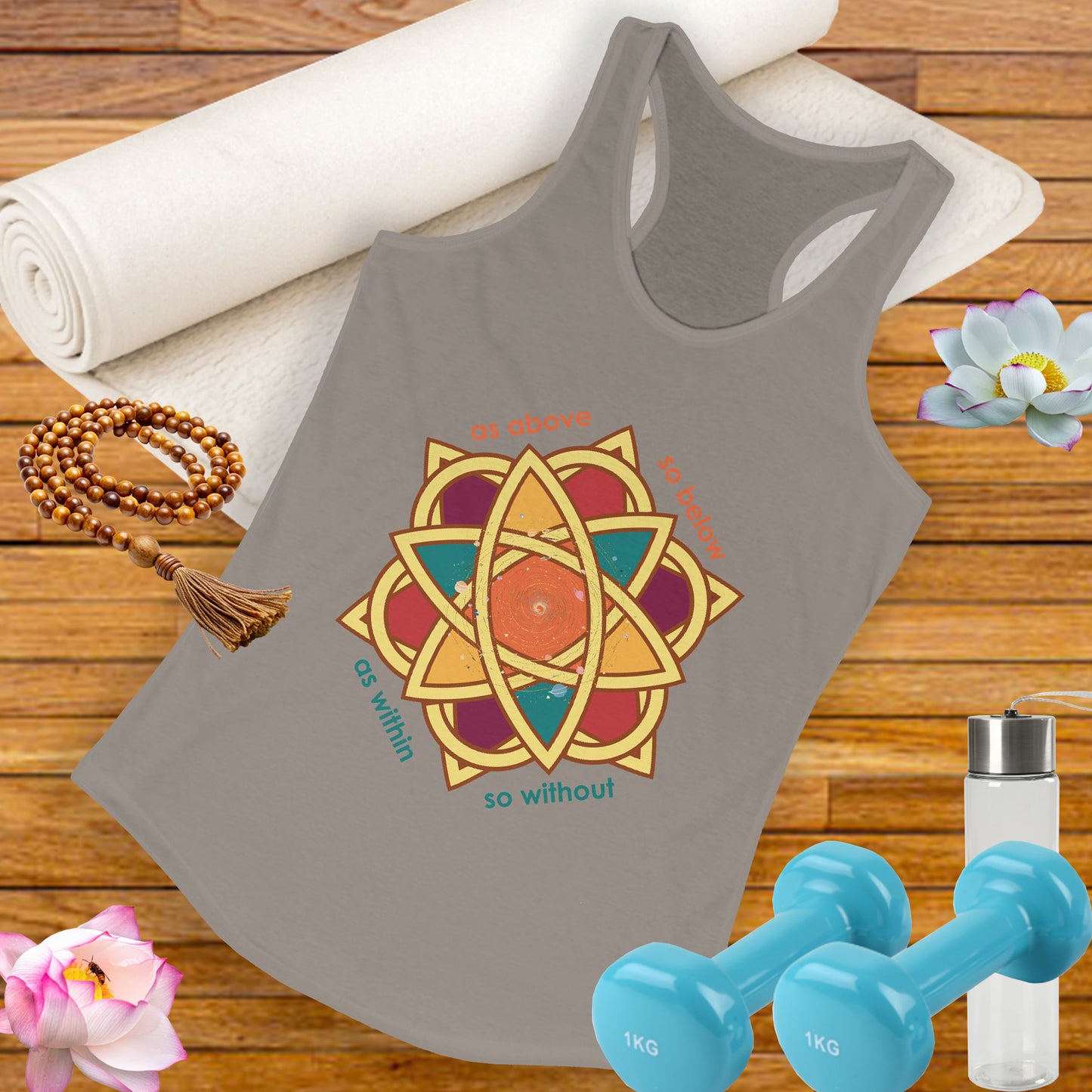 "As Within, So Without" Sri Yantra Racerback Tank Top