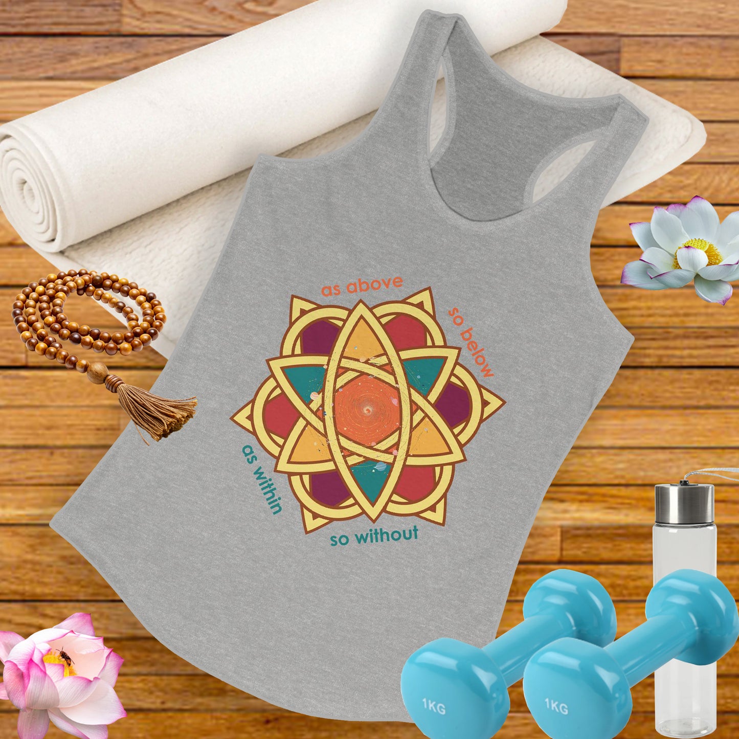 "As Within, So Without" Sri Yantra Racerback Tank Top