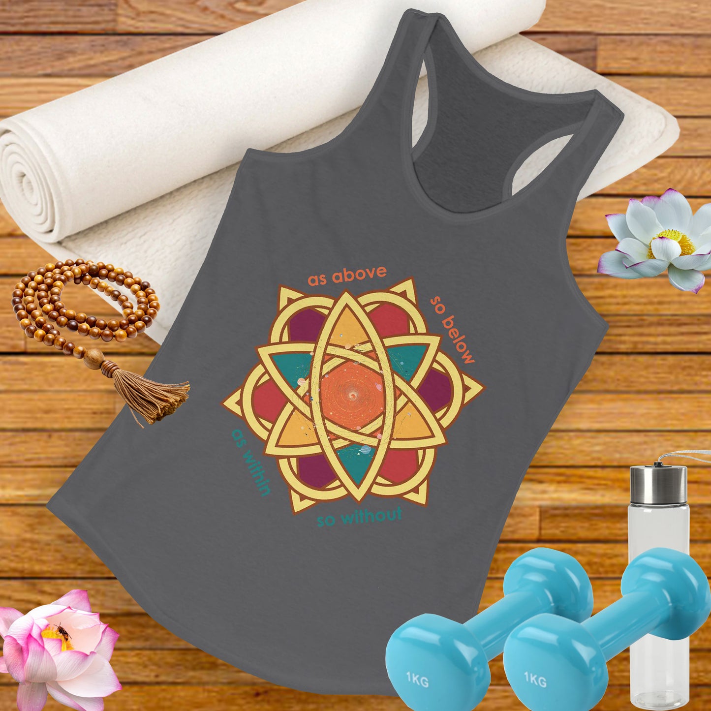 "As Within, So Without" Sri Yantra Racerback Tank Top