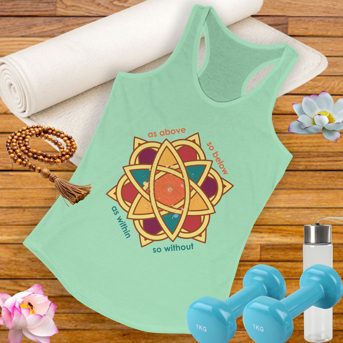 "As Within, So Without" Sri Yantra Racerback Tank Top