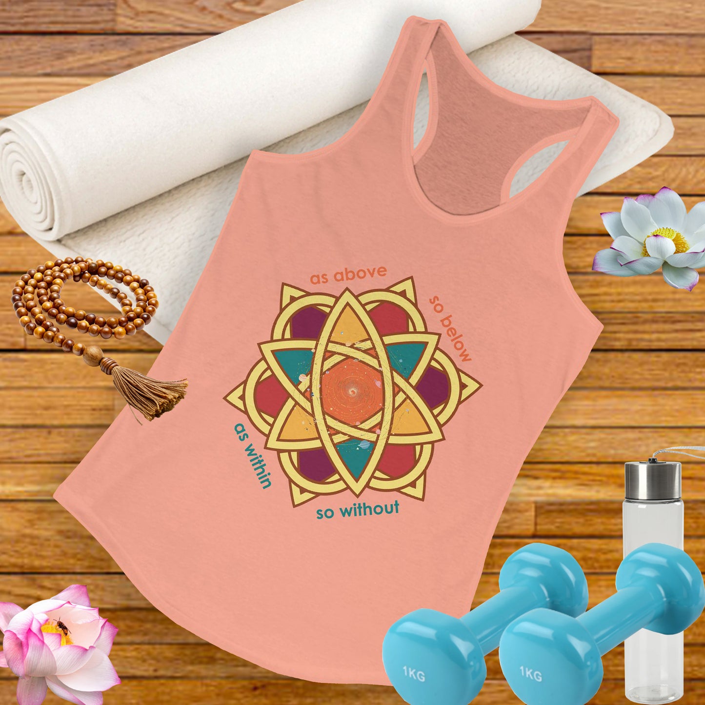 "As Within, So Without" Sri Yantra Racerback Tank Top