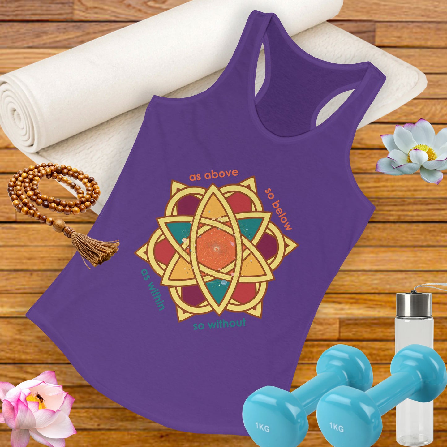 "As Within, So Without" Sri Yantra Racerback Tank Top