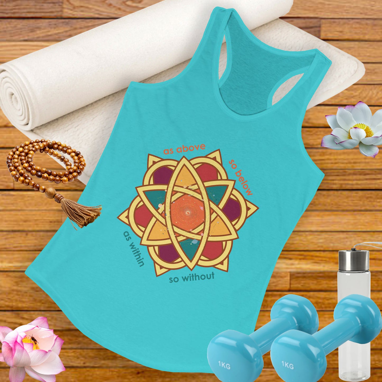 "As Within, So Without" Sri Yantra Racerback Tank Top