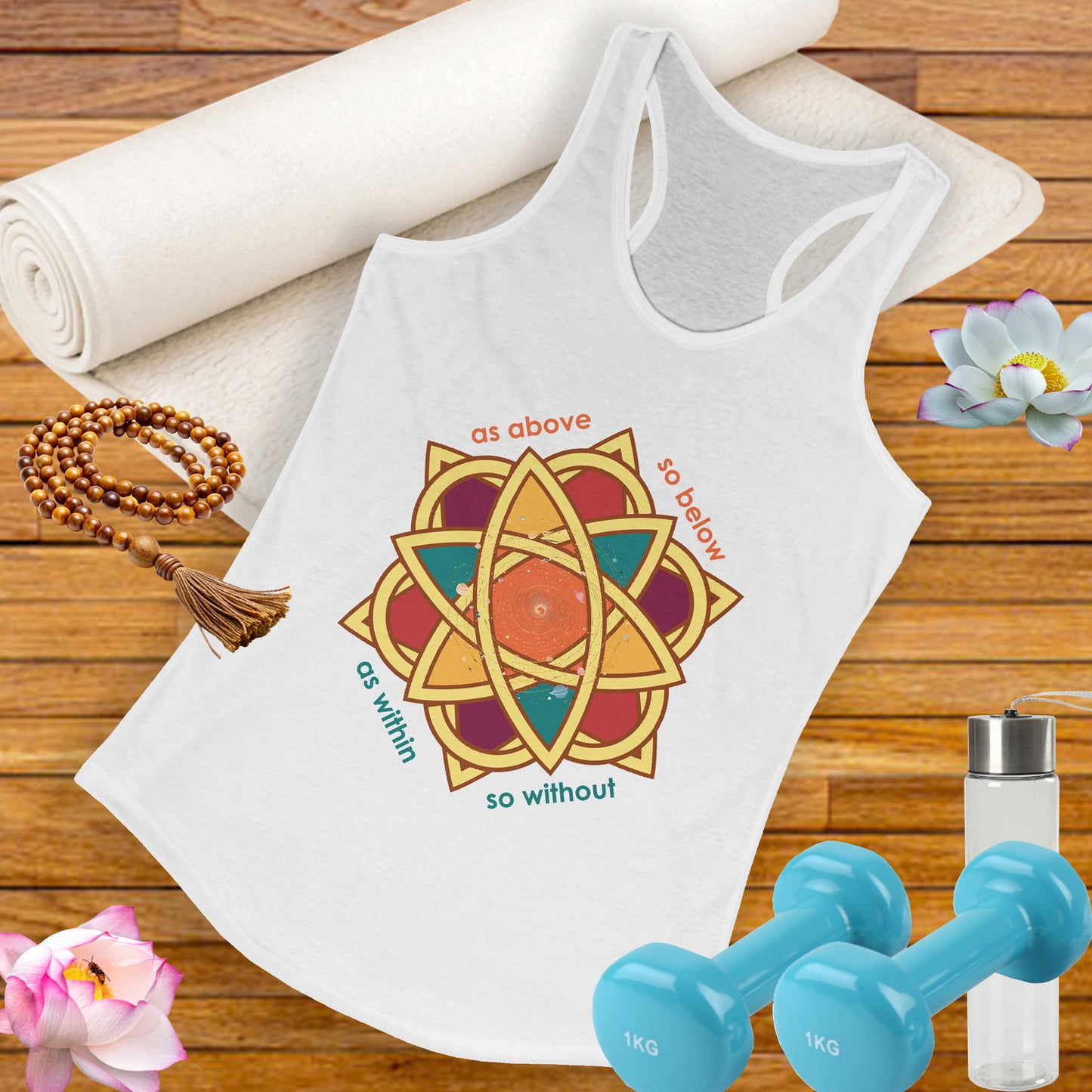 "As Within, So Without" Sri Yantra Racerback Tank Top