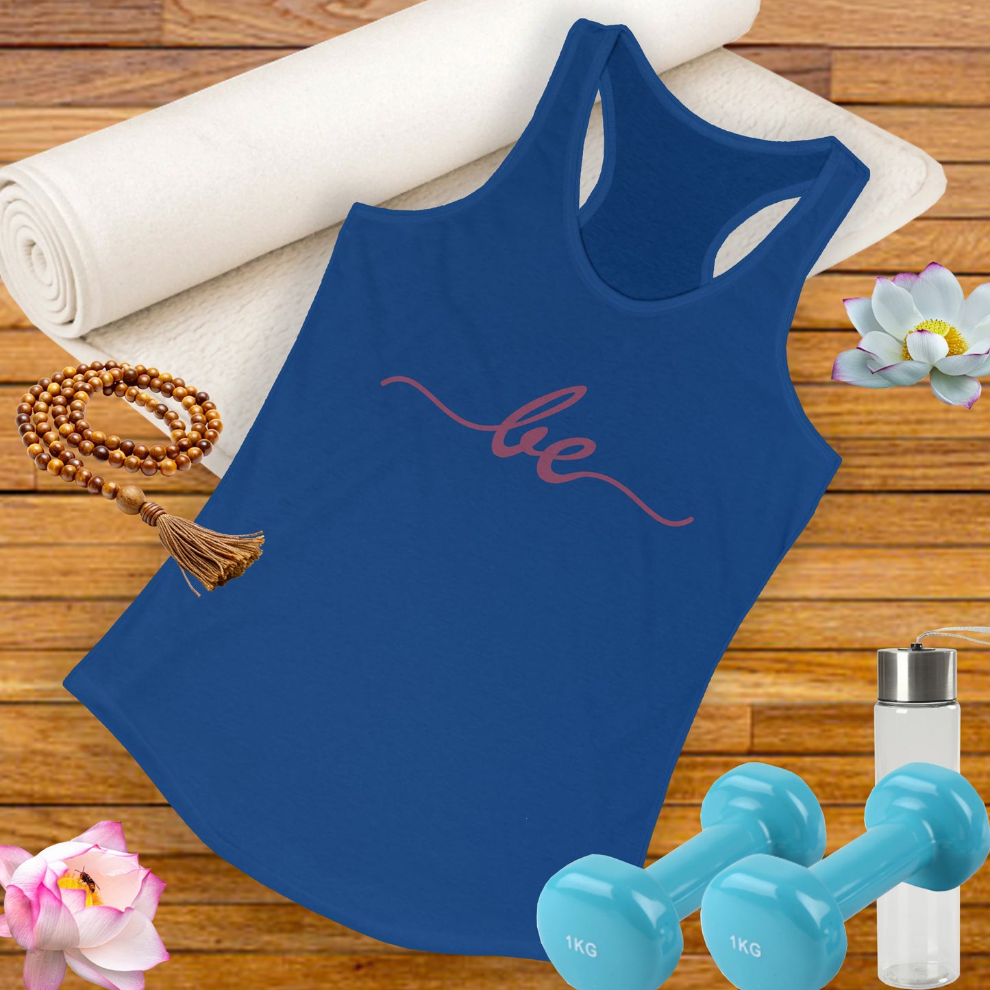"Be" Minimalist Racerback Tank Top - Comfortable & Stylish Everyday Wear