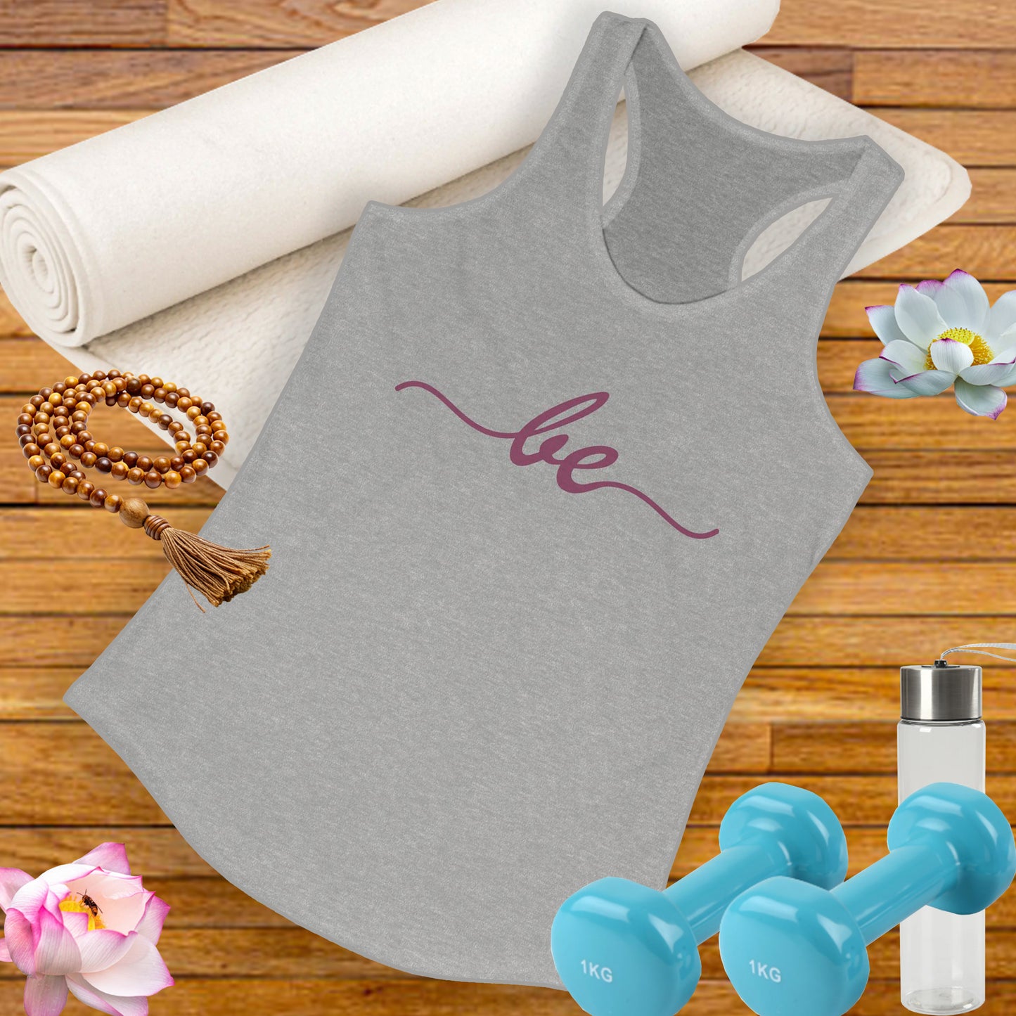 "Be" Minimalist Racerback Tank Top - Comfortable & Stylish Everyday Wear