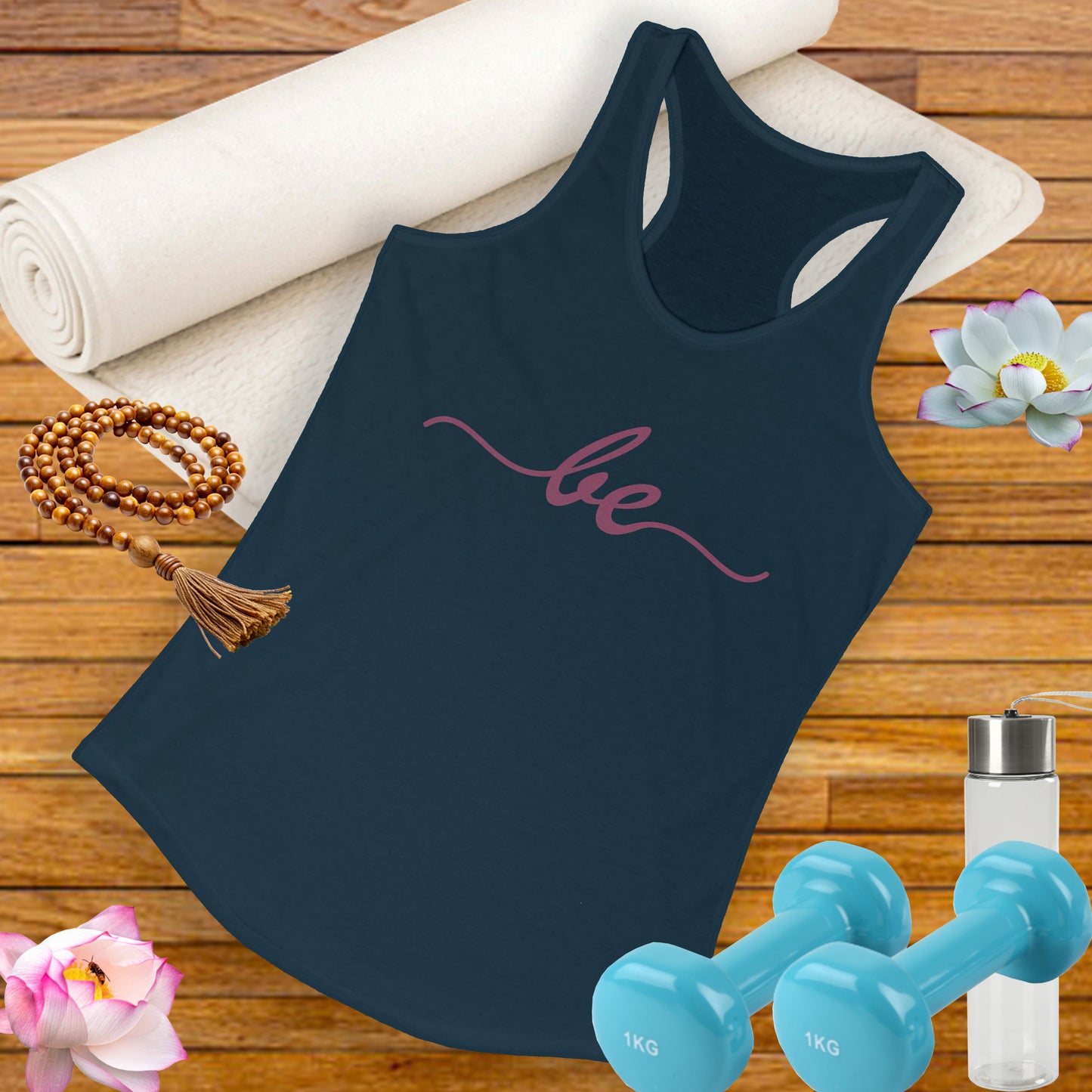 "Be" Minimalist Racerback Tank Top - Comfortable & Stylish Everyday Wear