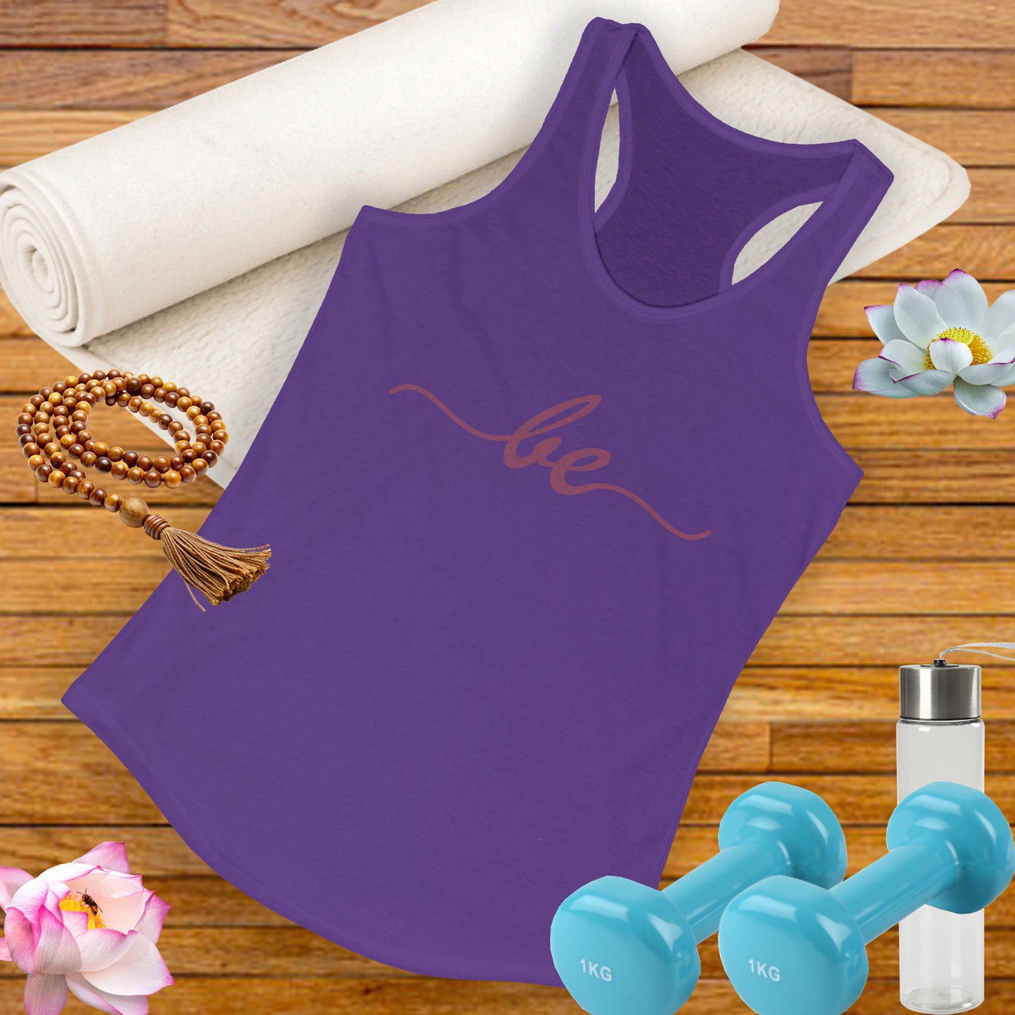 "Be" Minimalist Racerback Tank Top - Comfortable & Stylish Everyday Wear