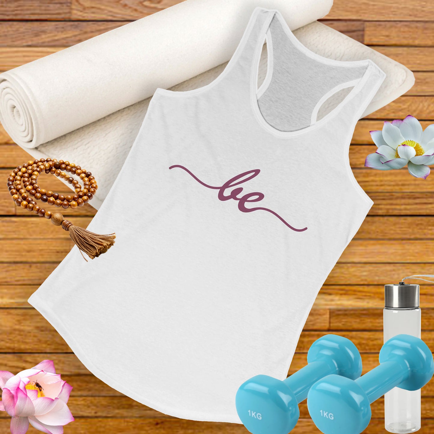"Be" Minimalist Racerback Tank Top - Comfortable & Stylish Everyday Wear