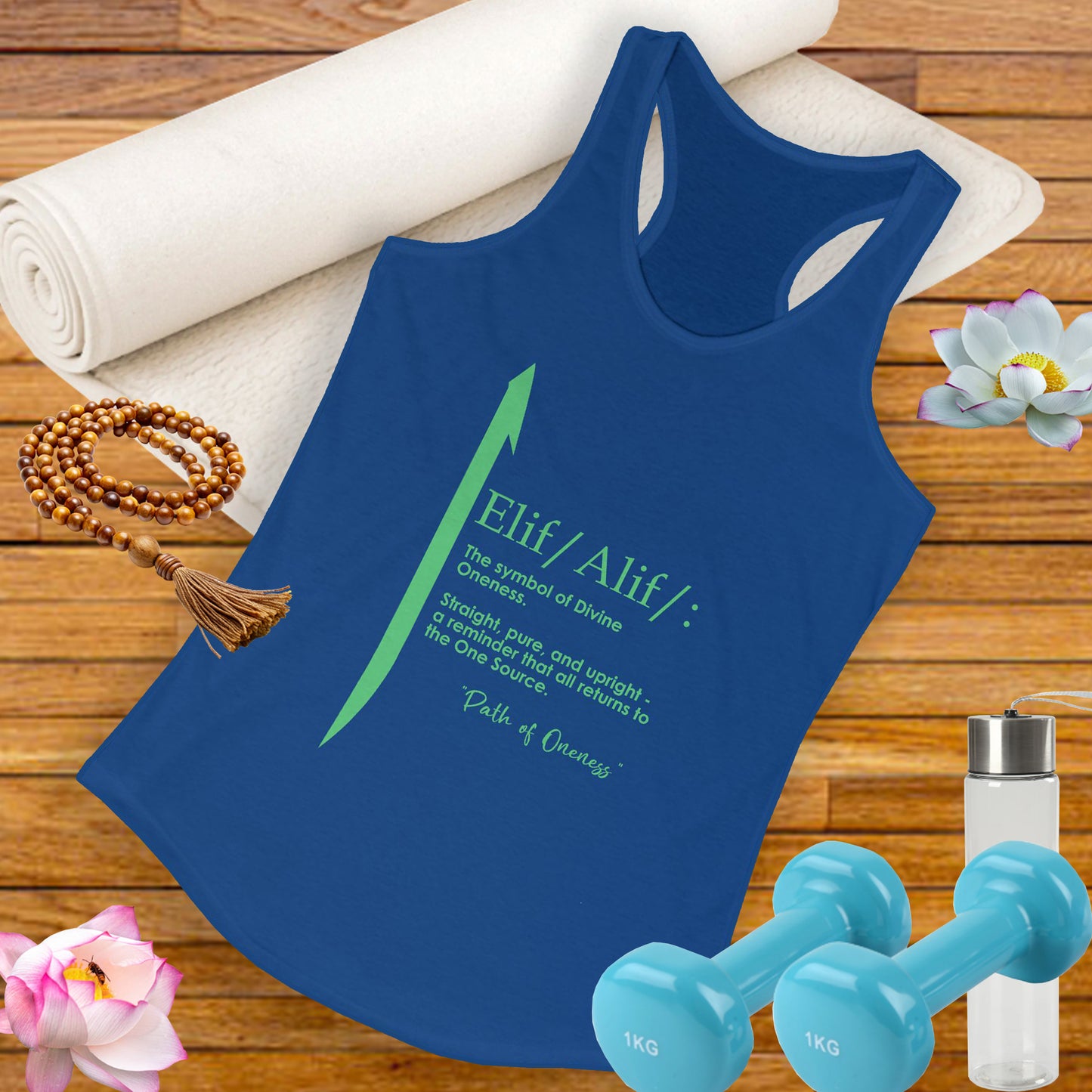 "Elif: A Symbol of Unity and Divine Strength" - Racerback Tank Top