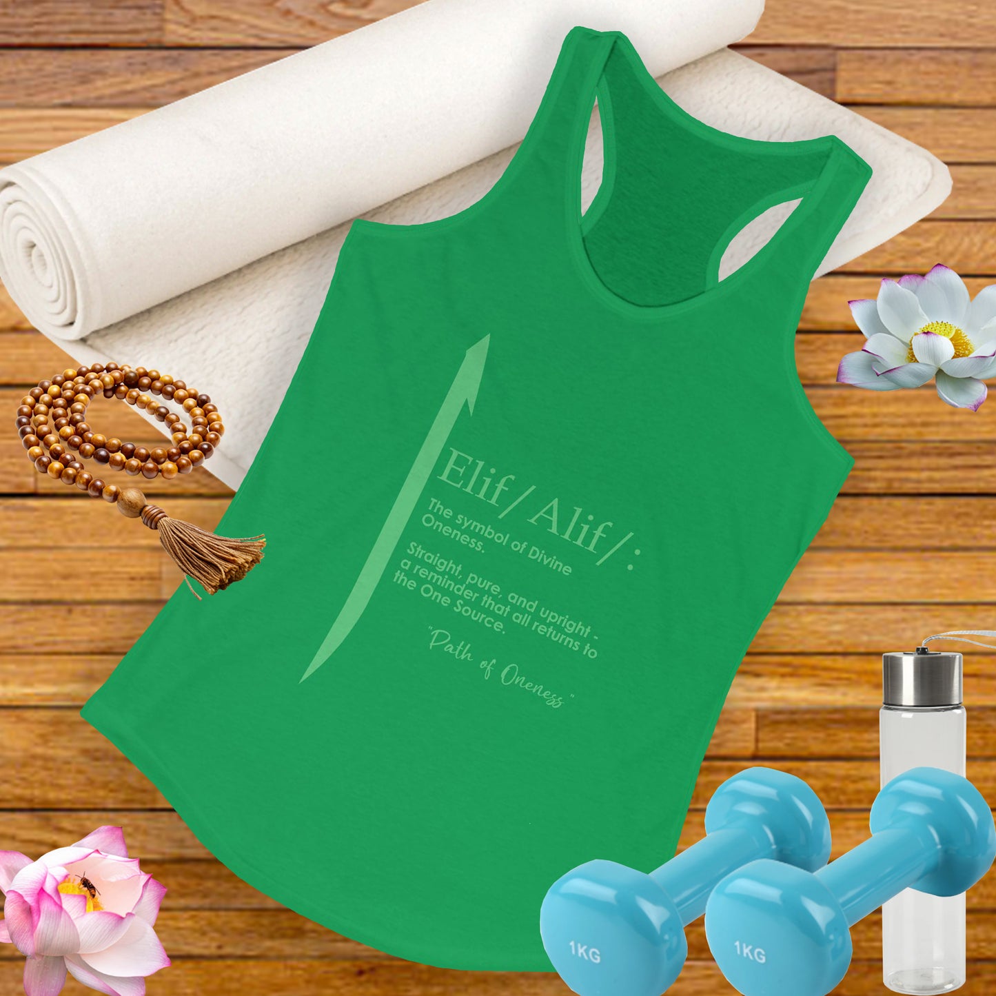 "Elif: A Symbol of Unity and Divine Strength" - Racerback Tank Top