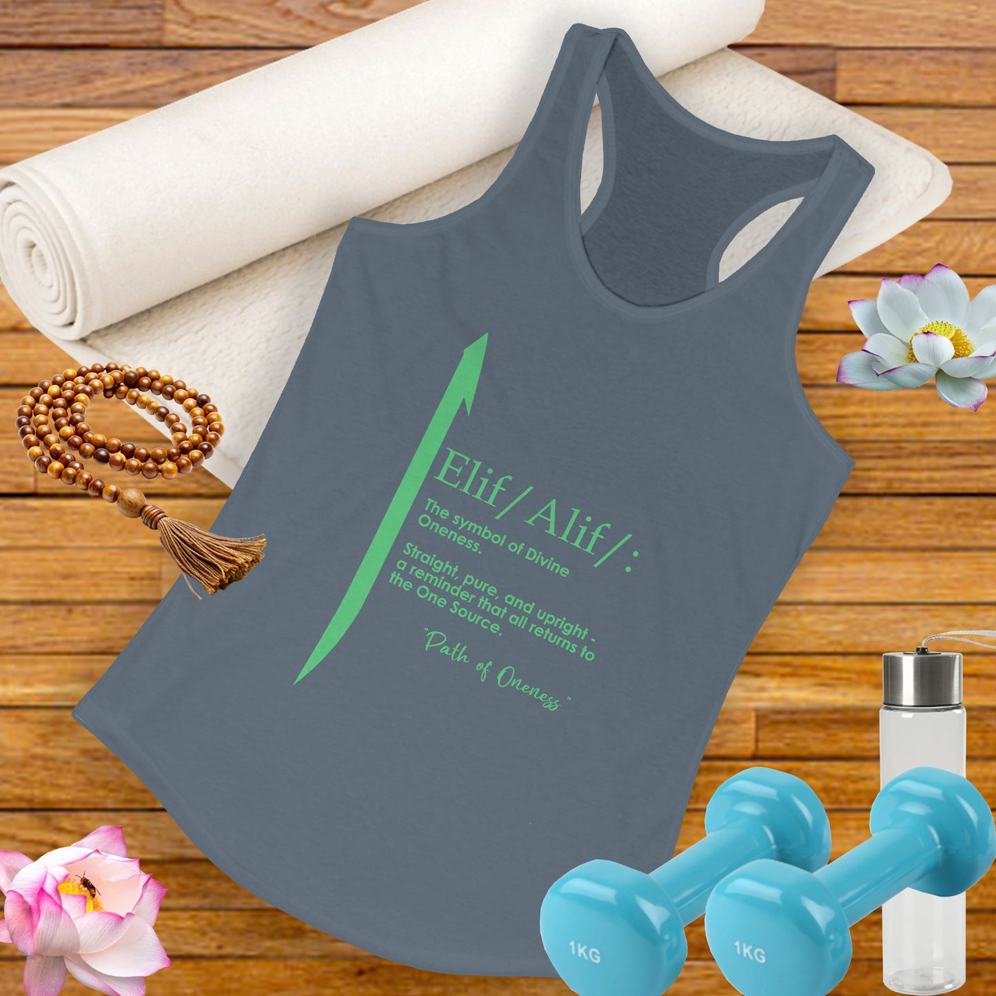 "Elif: A Symbol of Unity and Divine Strength" - Racerback Tank Top