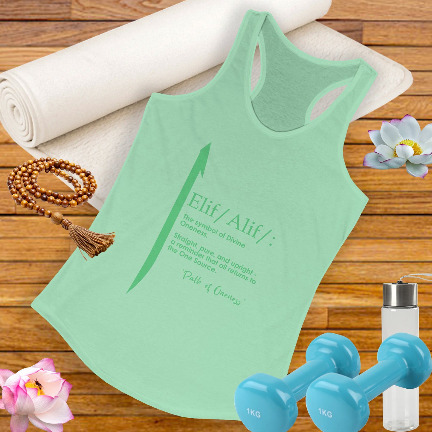 "Elif: A Symbol of Unity and Divine Strength" - Racerback Tank Top