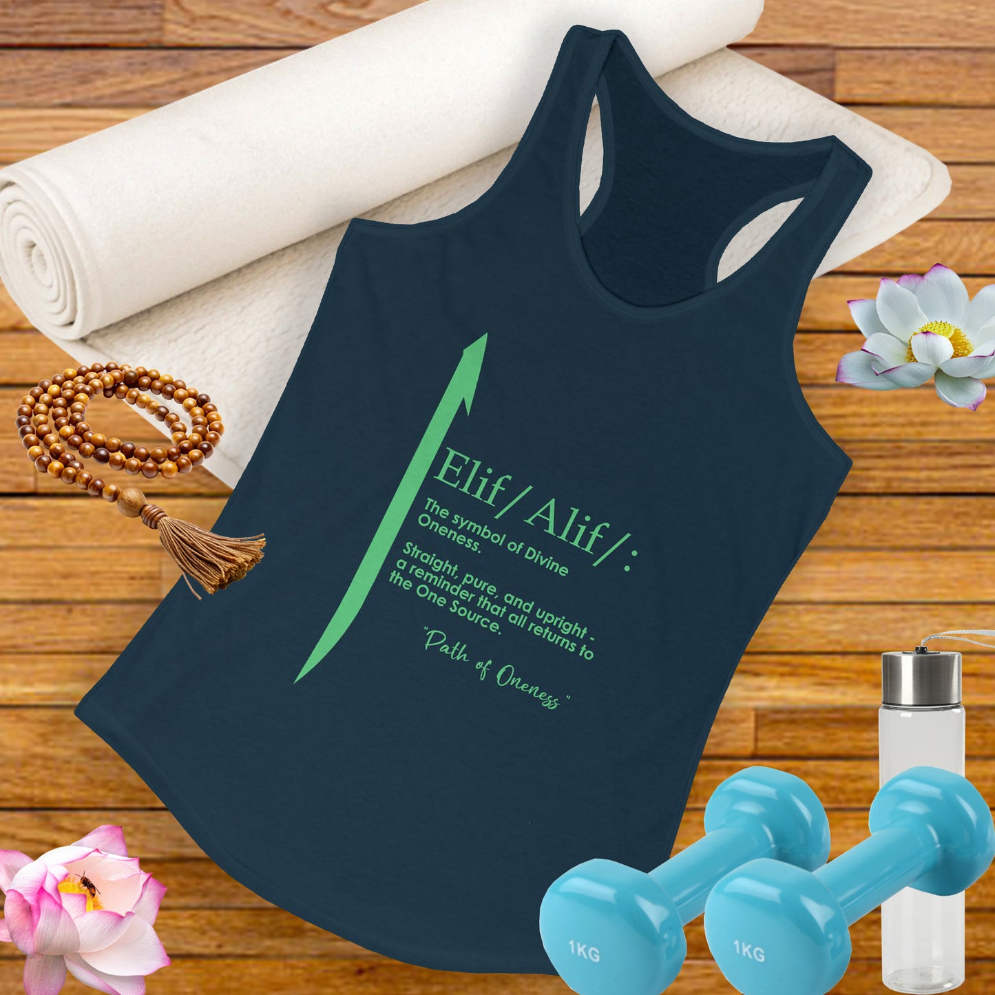 "Elif: A Symbol of Unity and Divine Strength" - Racerback Tank Top