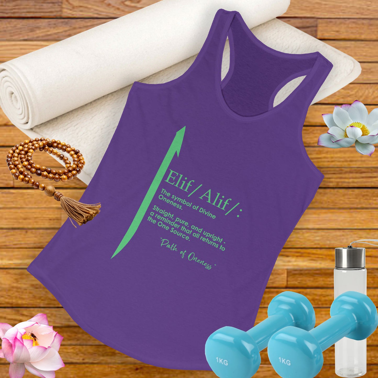"Elif: A Symbol of Unity and Divine Strength" - Racerback Tank Top