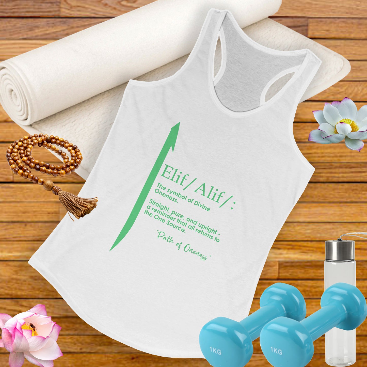 "Elif: A Symbol of Unity and Divine Strength" - Racerback Tank Top