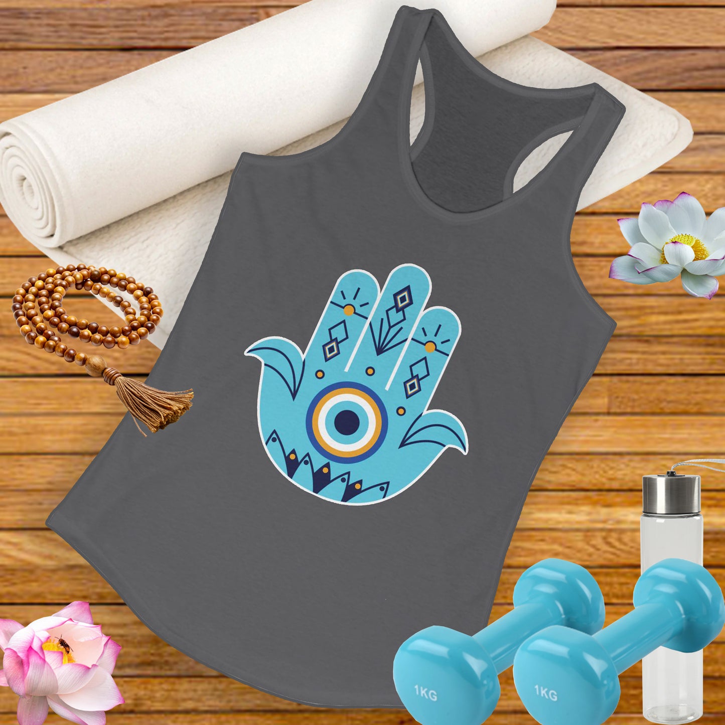 Protected in Style: "Fatima’s Hand" - Women's Racerback Tank