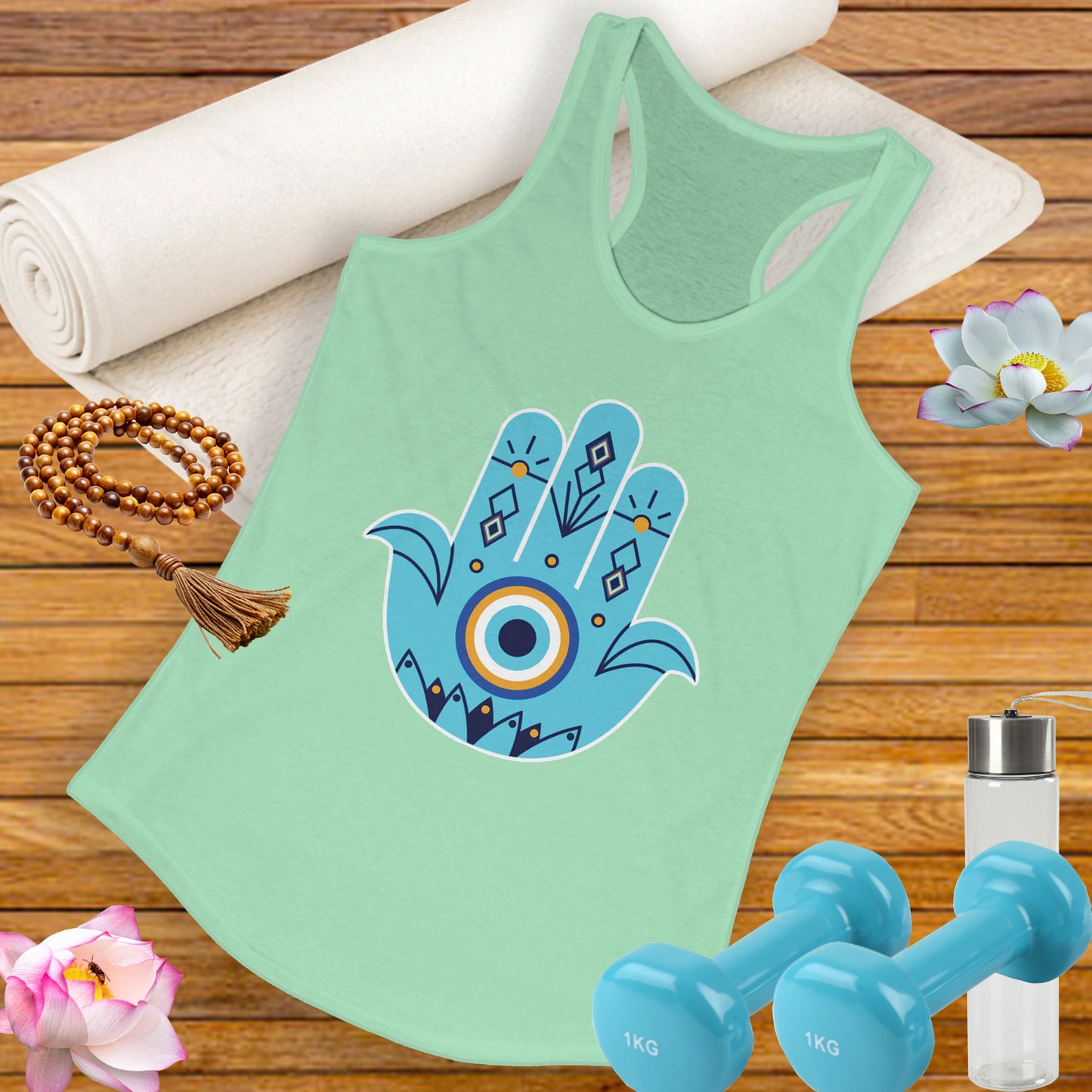 Protected in Style: "Fatima’s Hand" - Women's Racerback Tank