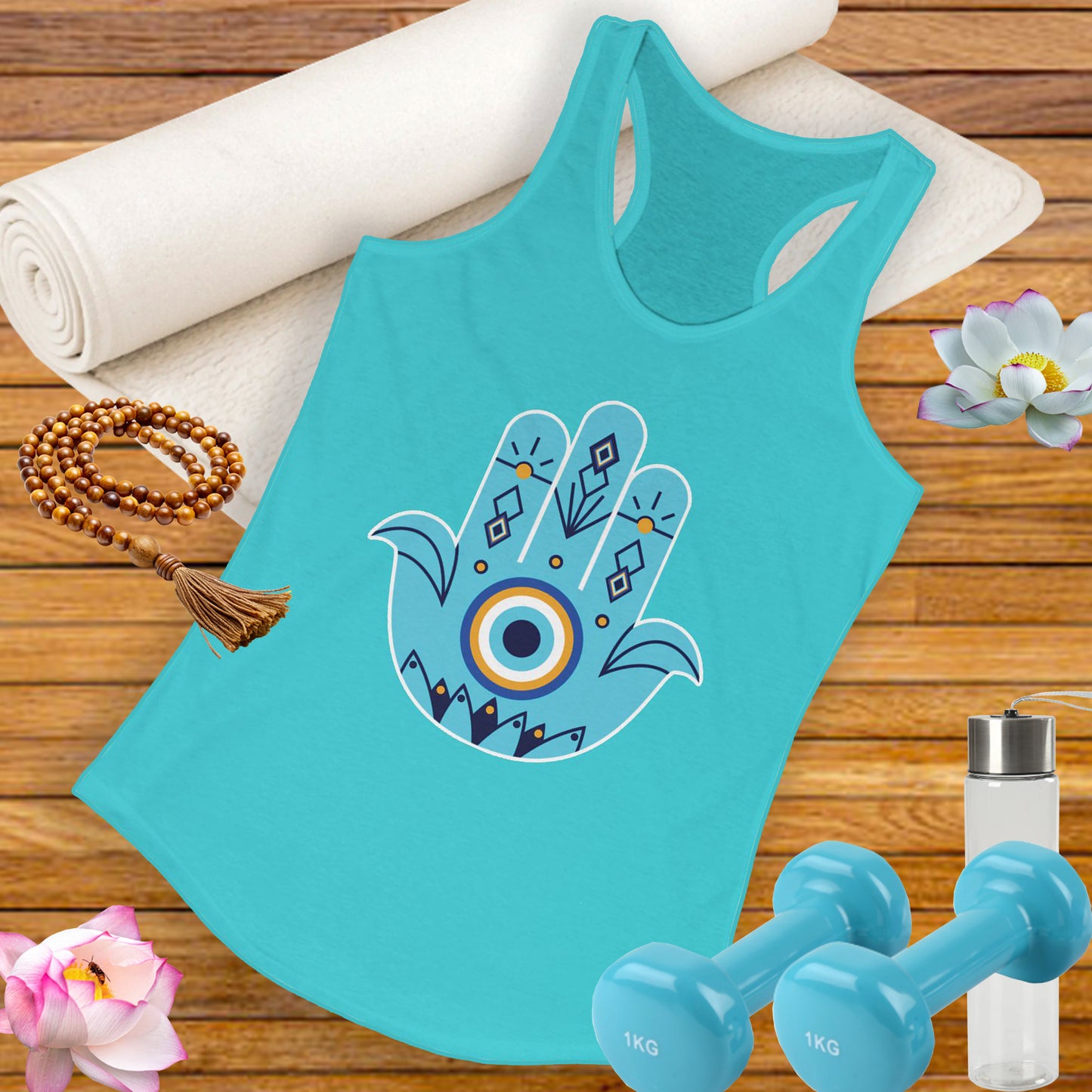 Protected in Style: "Fatima’s Hand" - Women's Racerback Tank
