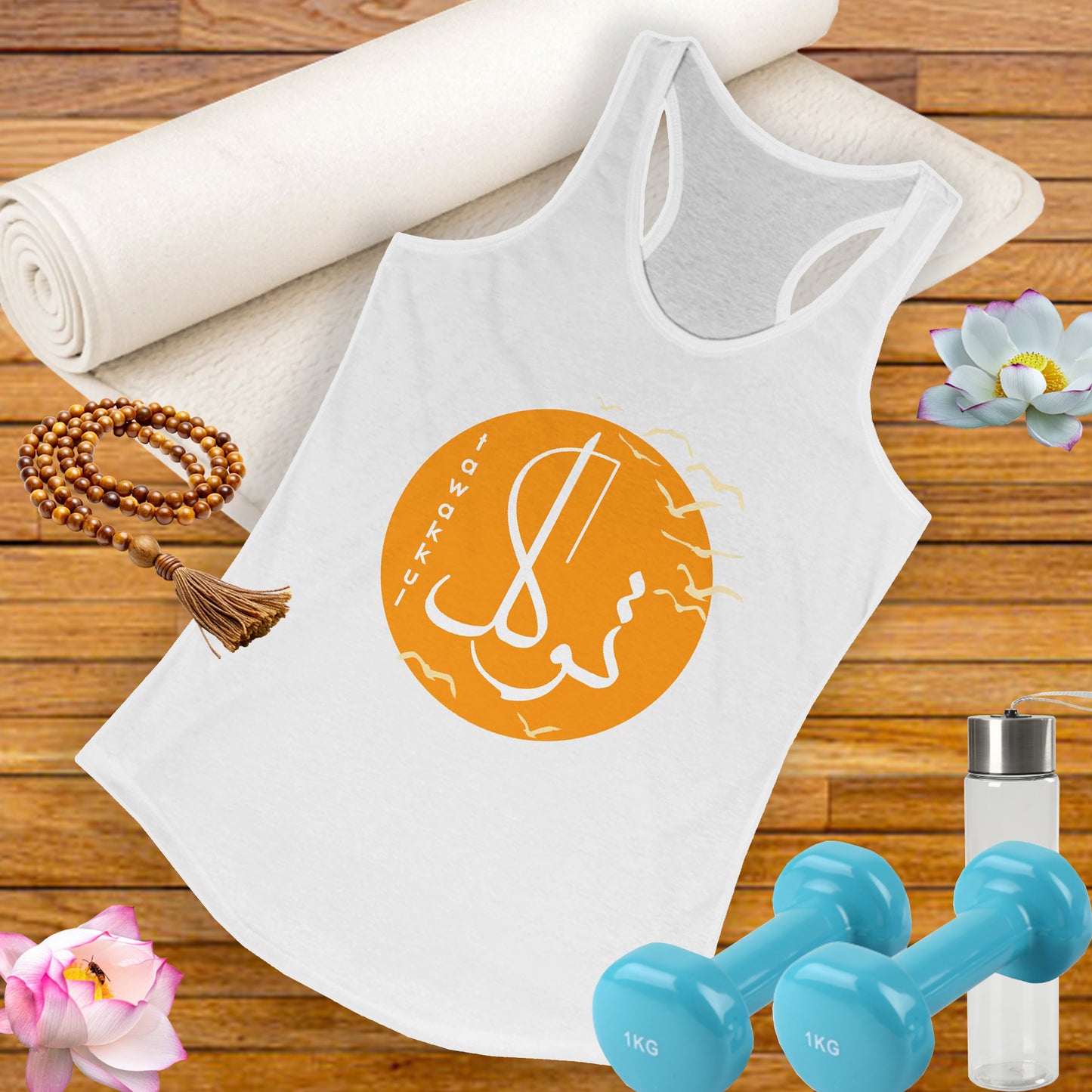 "Tawakkul" Calligraphy Racerback Tank - Fly with Faith