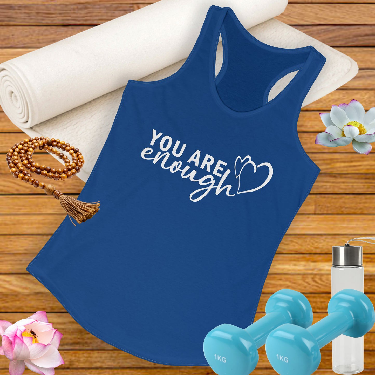"You Are Enough" - Empowered & Embraced - Women's Racerback Tank
