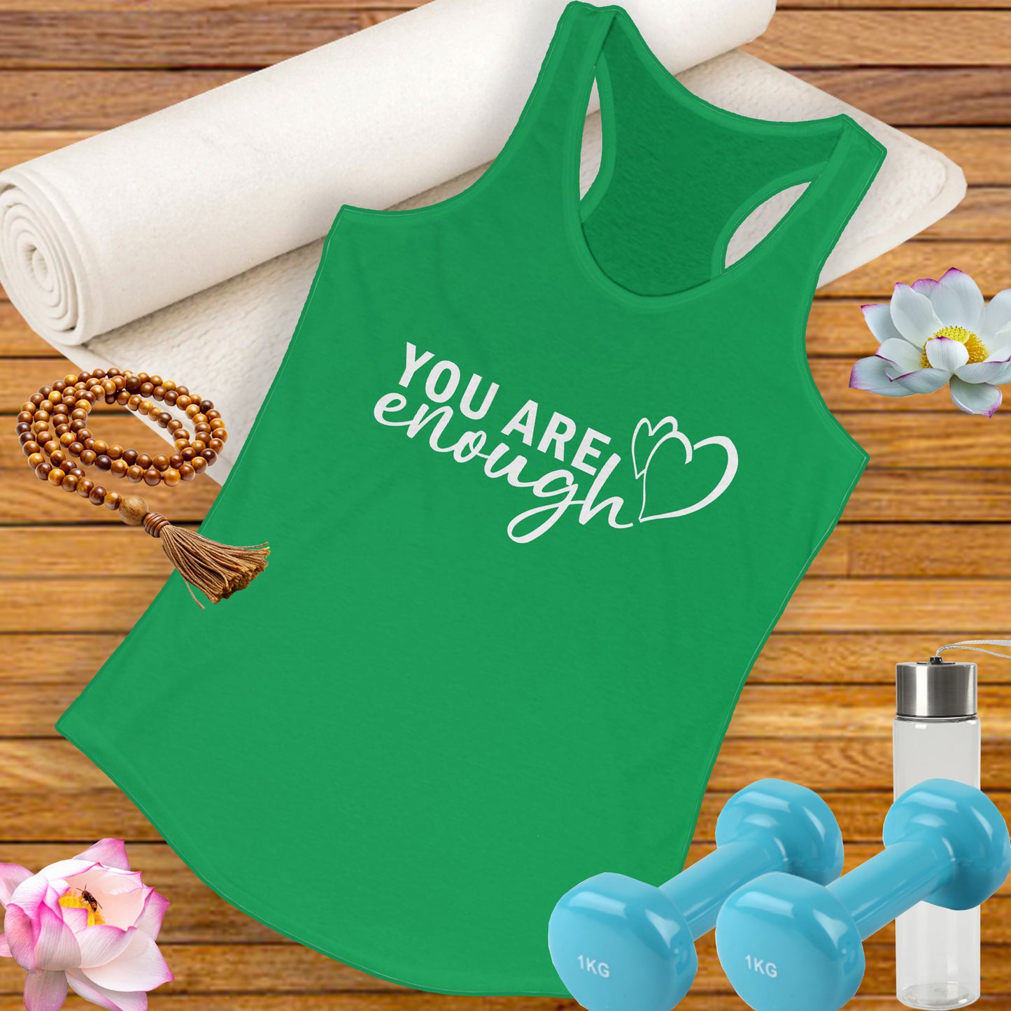 "You Are Enough" - Empowered & Embraced - Women's Racerback Tank