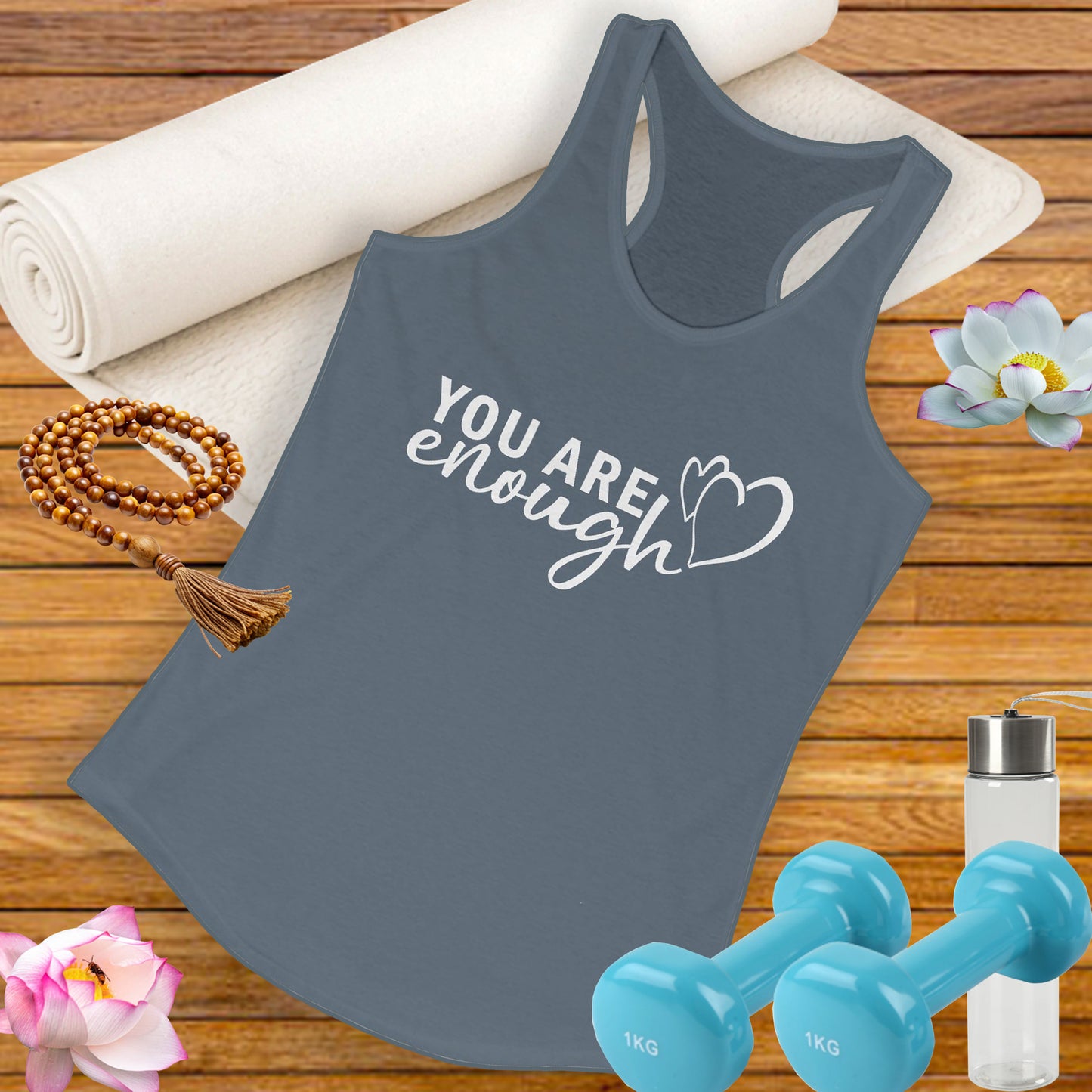 "You Are Enough" - Empowered & Embraced - Women's Racerback Tank