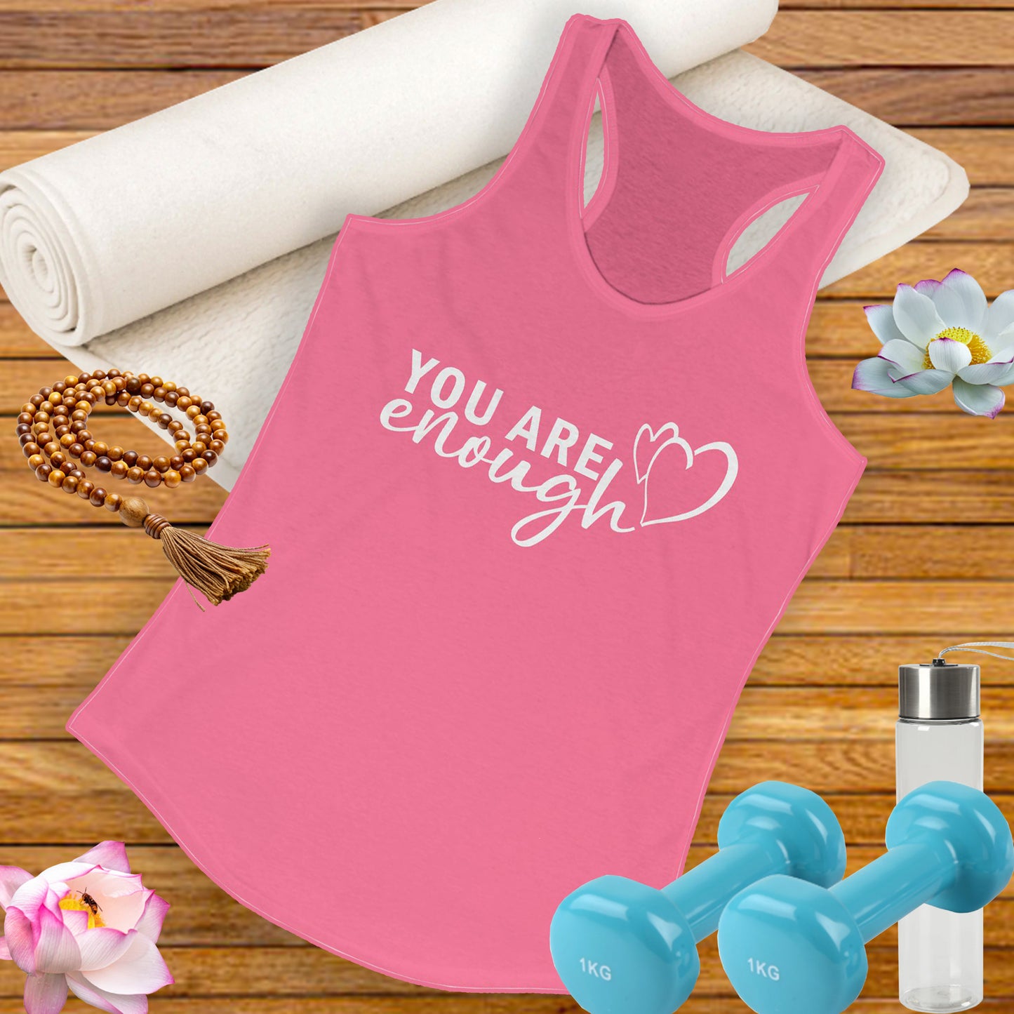 "You Are Enough" - Empowered & Embraced - Women's Racerback Tank