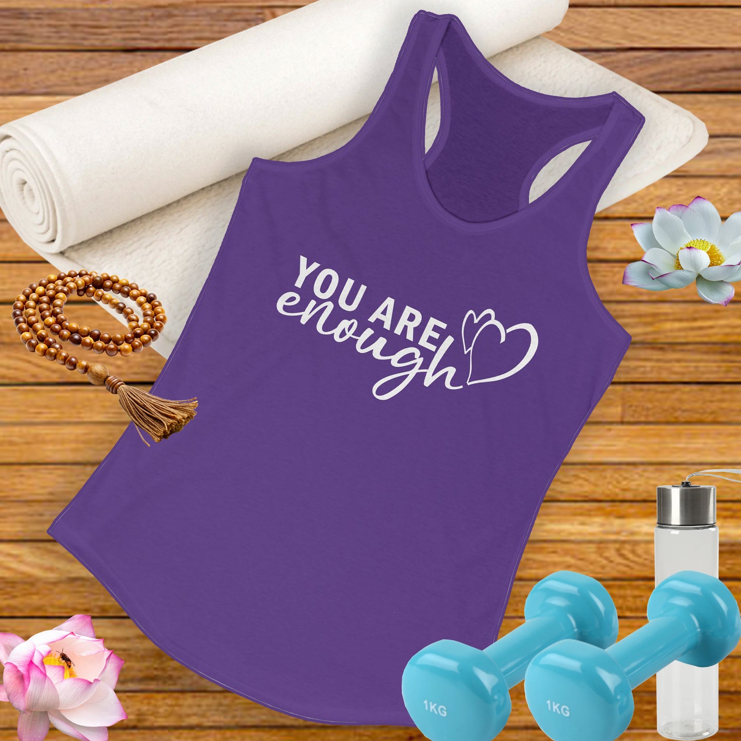 "You Are Enough" - Empowered & Embraced - Women's Racerback Tank
