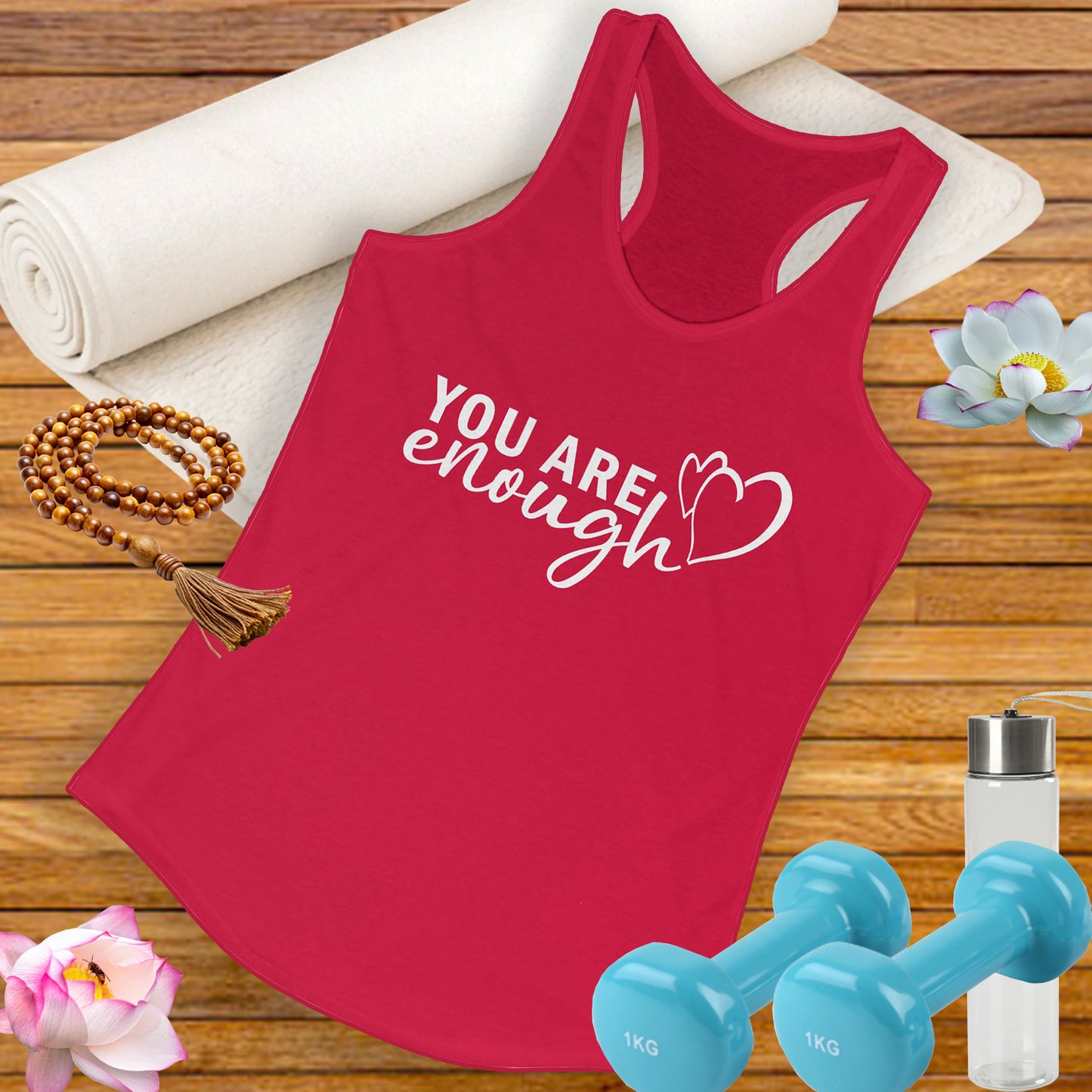 "You Are Enough" - Empowered & Embraced - Women's Racerback Tank