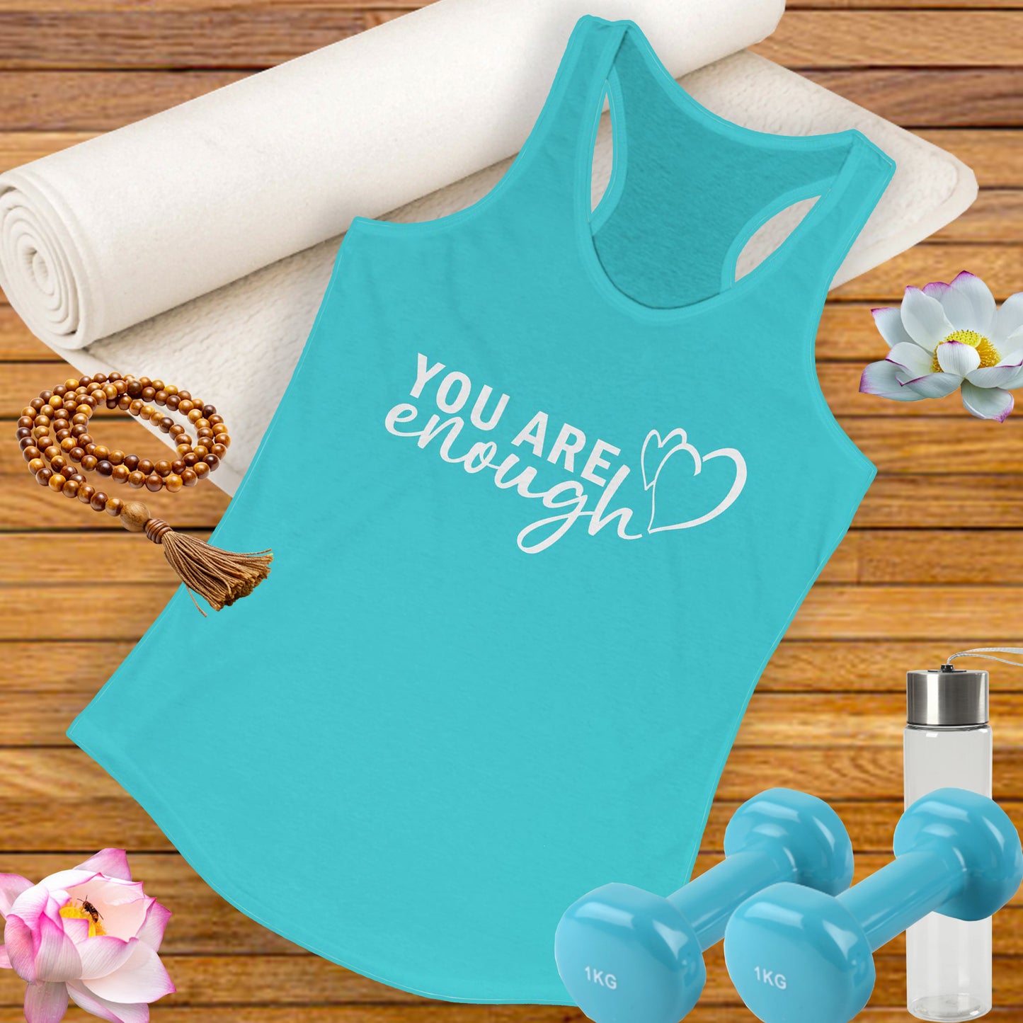 "You Are Enough" - Empowered & Embraced - Women's Racerback Tank