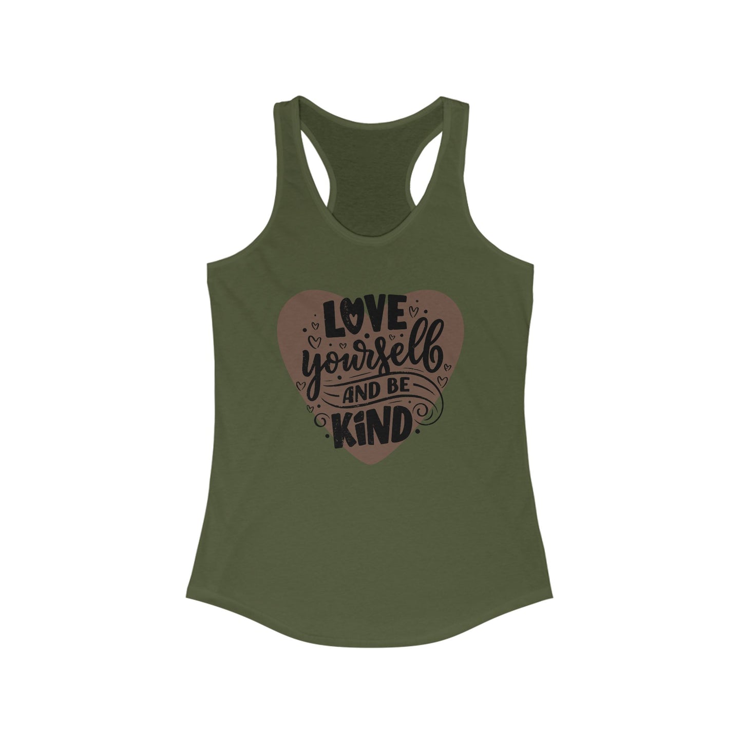 "Love Yourself & Be Kind" - Heart Affirmation Racerback Tank