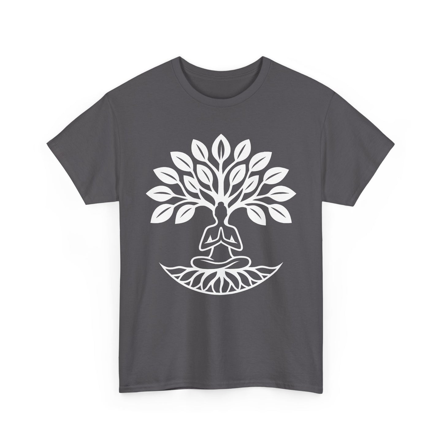 "Rooted in Presence" - Tree of Life & Meditative Balance Heavy Cotton Tee
