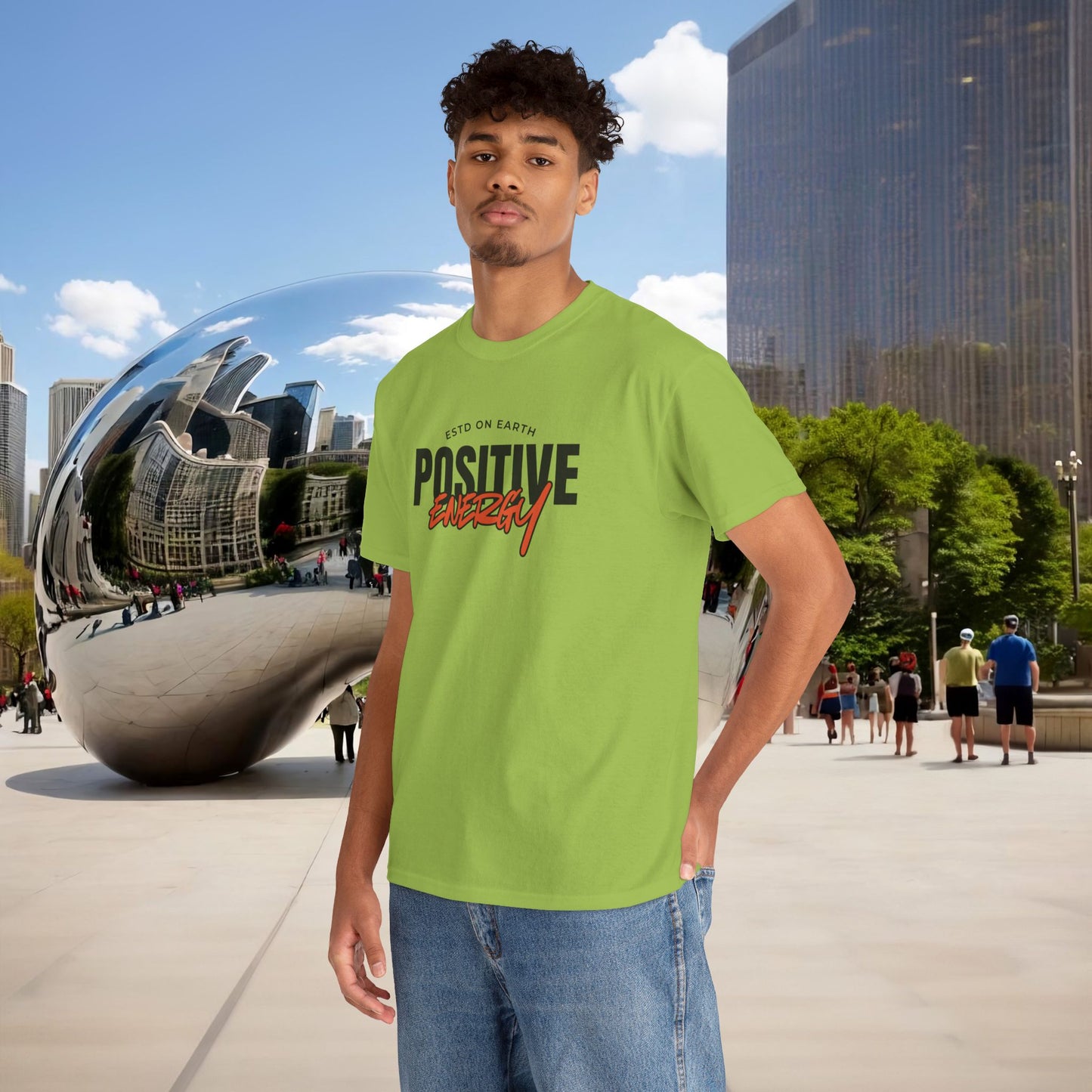 ⚡ Menaste “Positive Energy” — Grounded Radiance T-Shirt