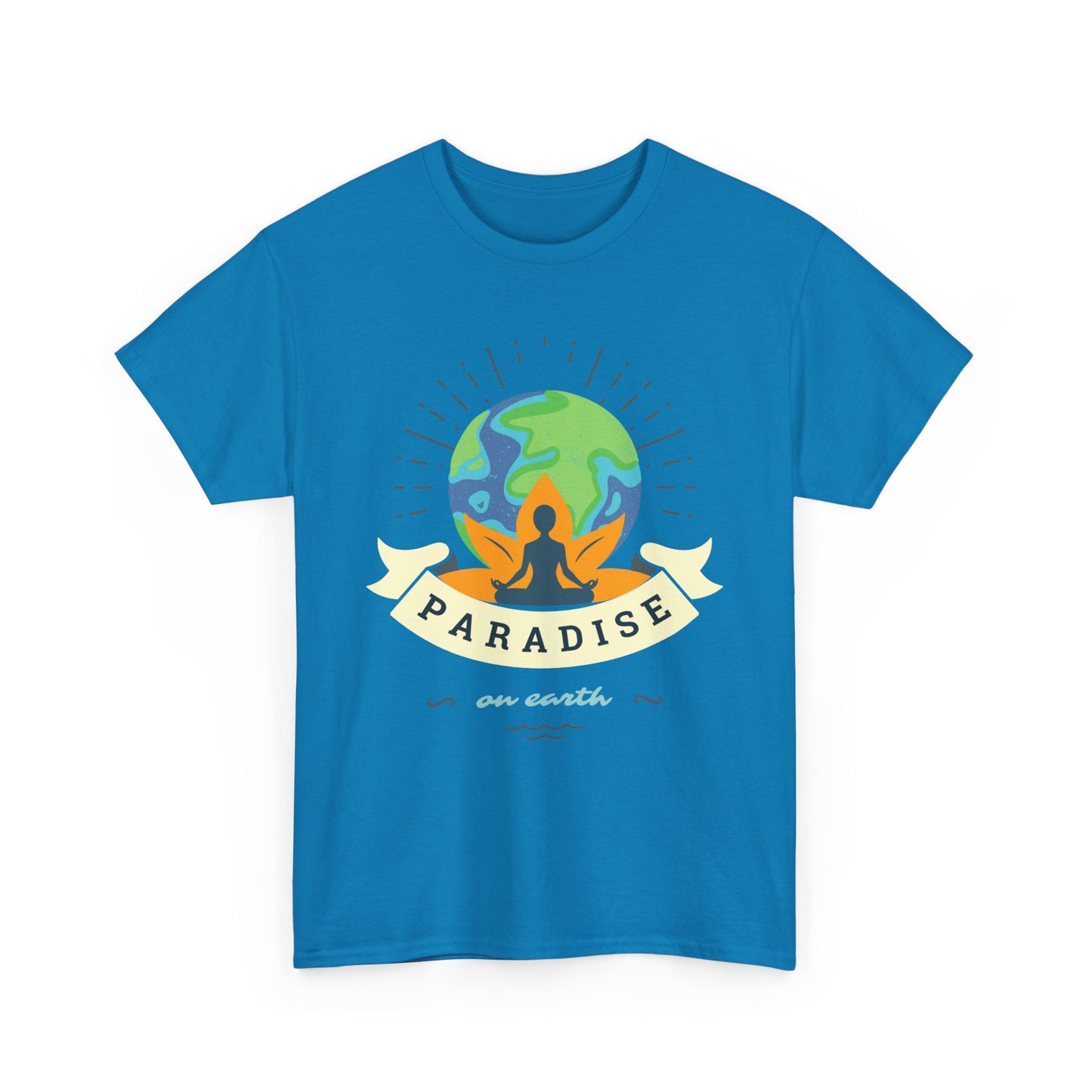🌍Paradise Within Heavy Cotton Tee - Earth Meets Enlightenment