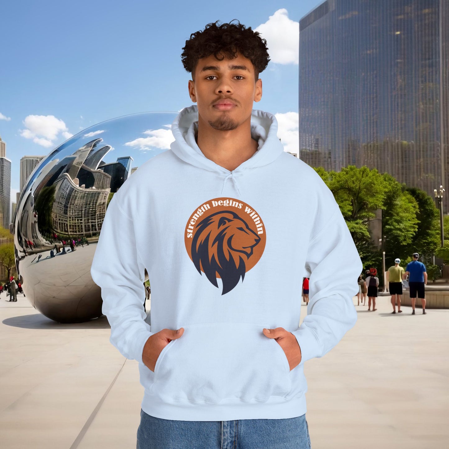 🔥🦁 “Strength Begins Within” — Menaste Lion Sigil Hoodie