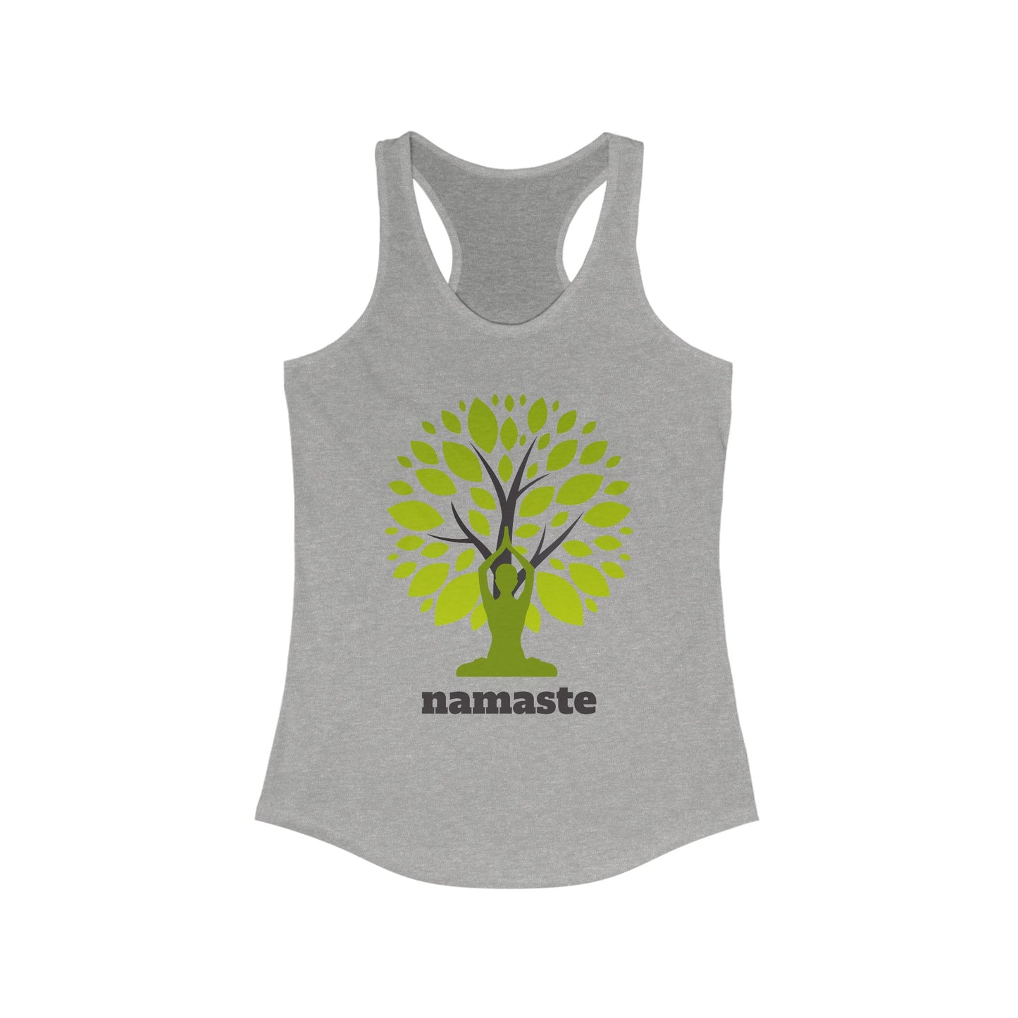 Namaste in Nature Racerback Tank – Rooted in Peace, Moved by Breath