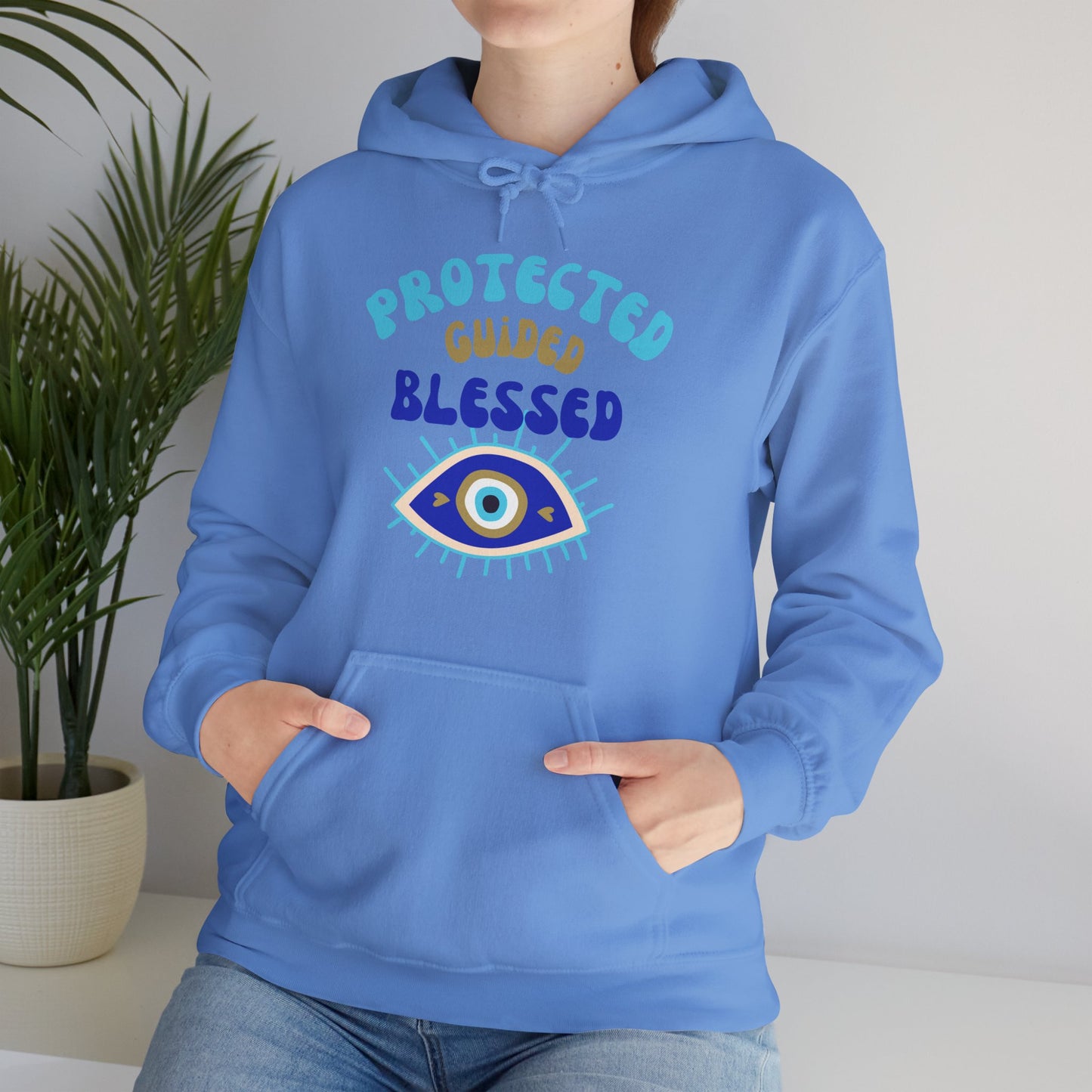 💙✨ Protected, Guided, Blessed Hoodie - Wear Your Shield of Light