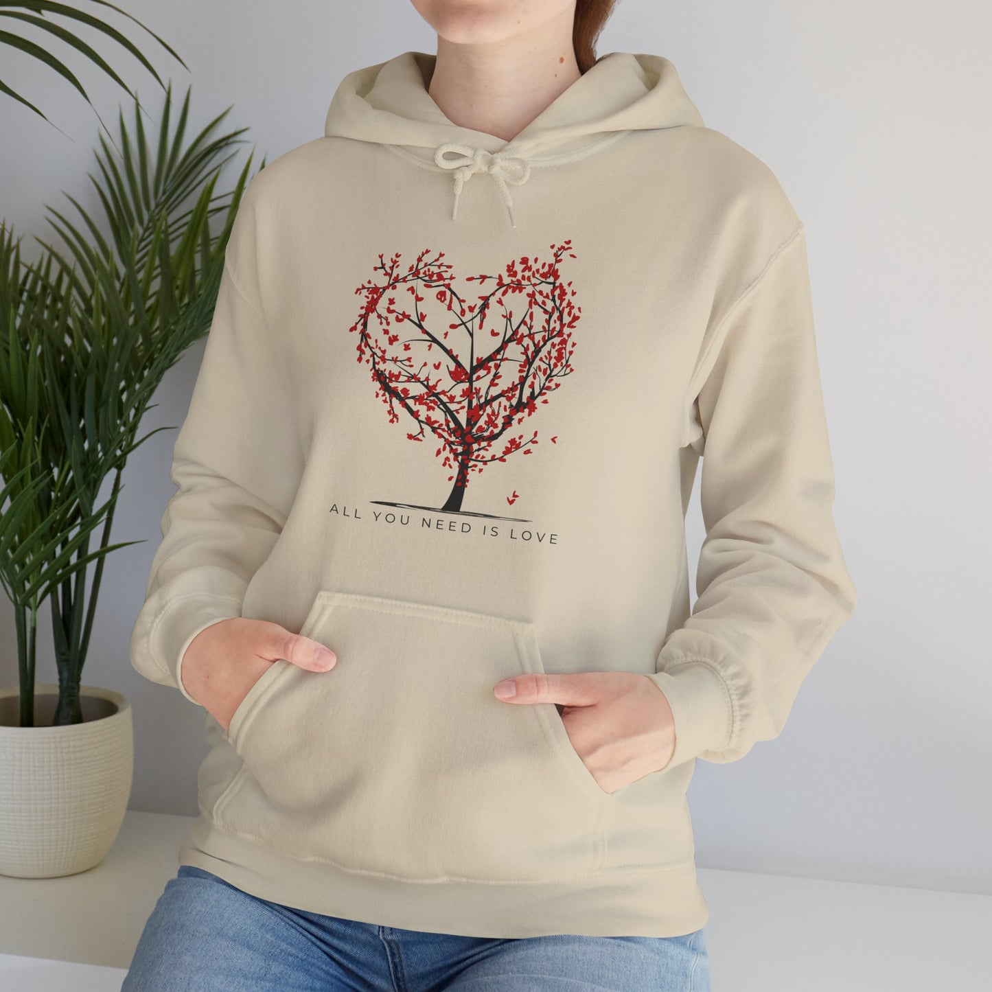 ❤️All You Need Is Love Hoodie – Heartfelt Comfort for Soulful Living🌳