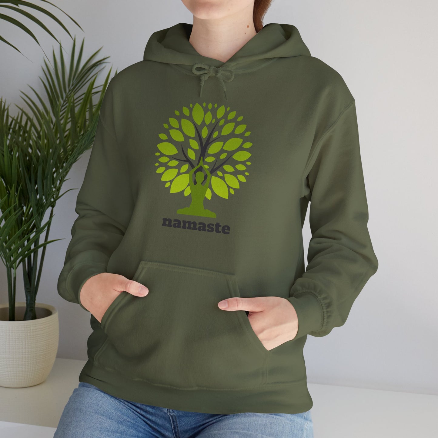 Namaste Roots Hoodie – Grounded in Spirit, Rooted in Earth🌳🙏✨