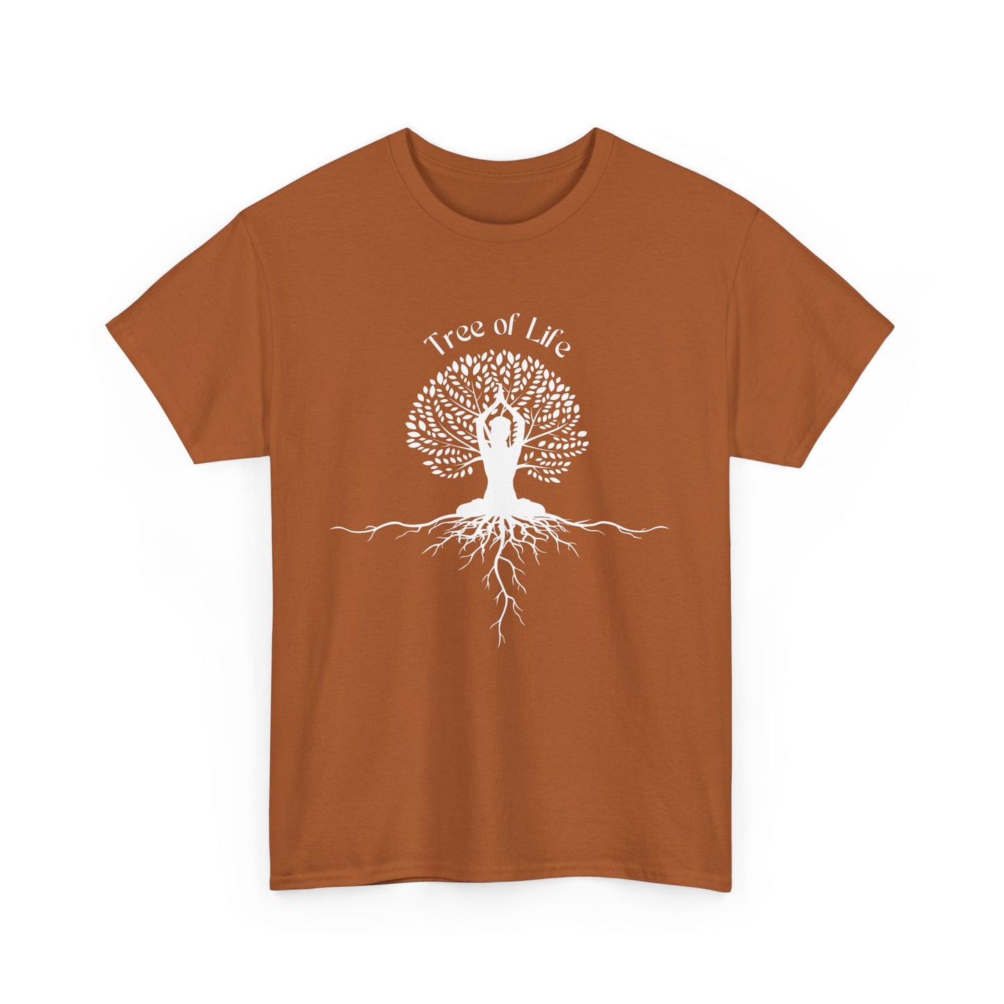 🌳Rooted in Life heavy Cotton Tee - Tree of Life with Yoga Pose